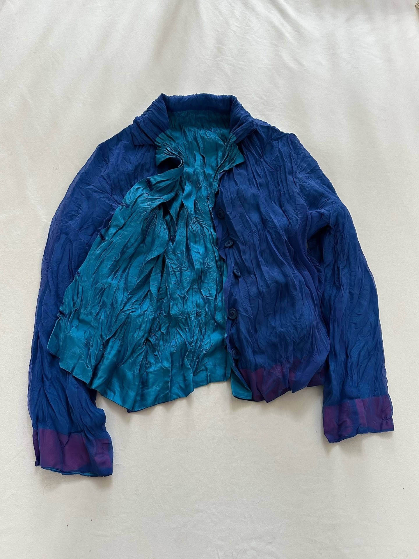 Issey Miyake Pleated Long Skirt — label