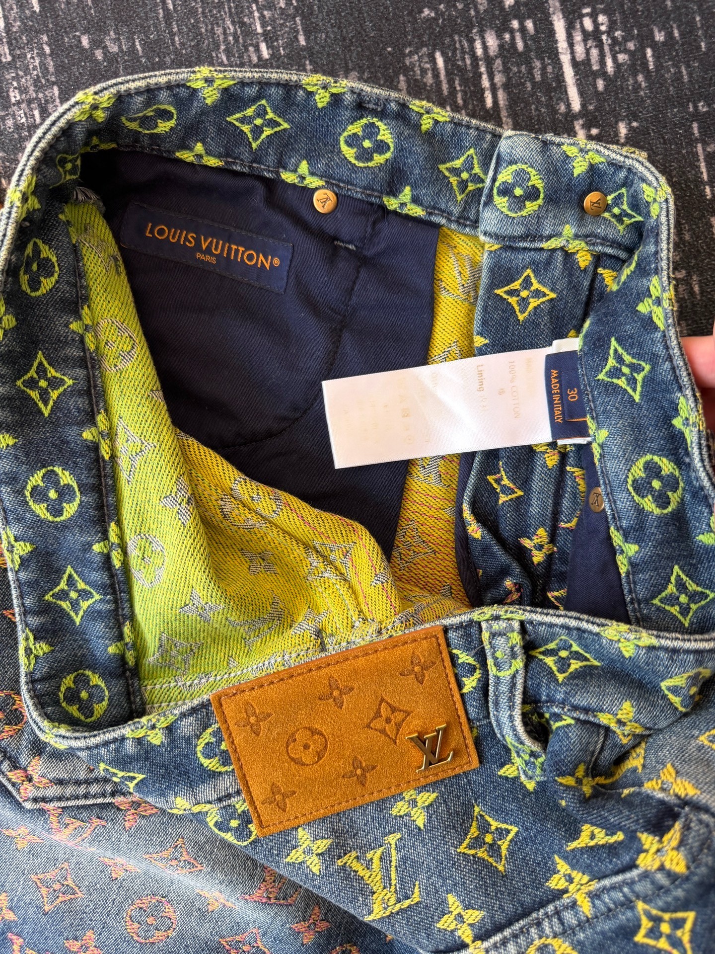 Louis Vuitton 23ss Runway Denim Shorts — back