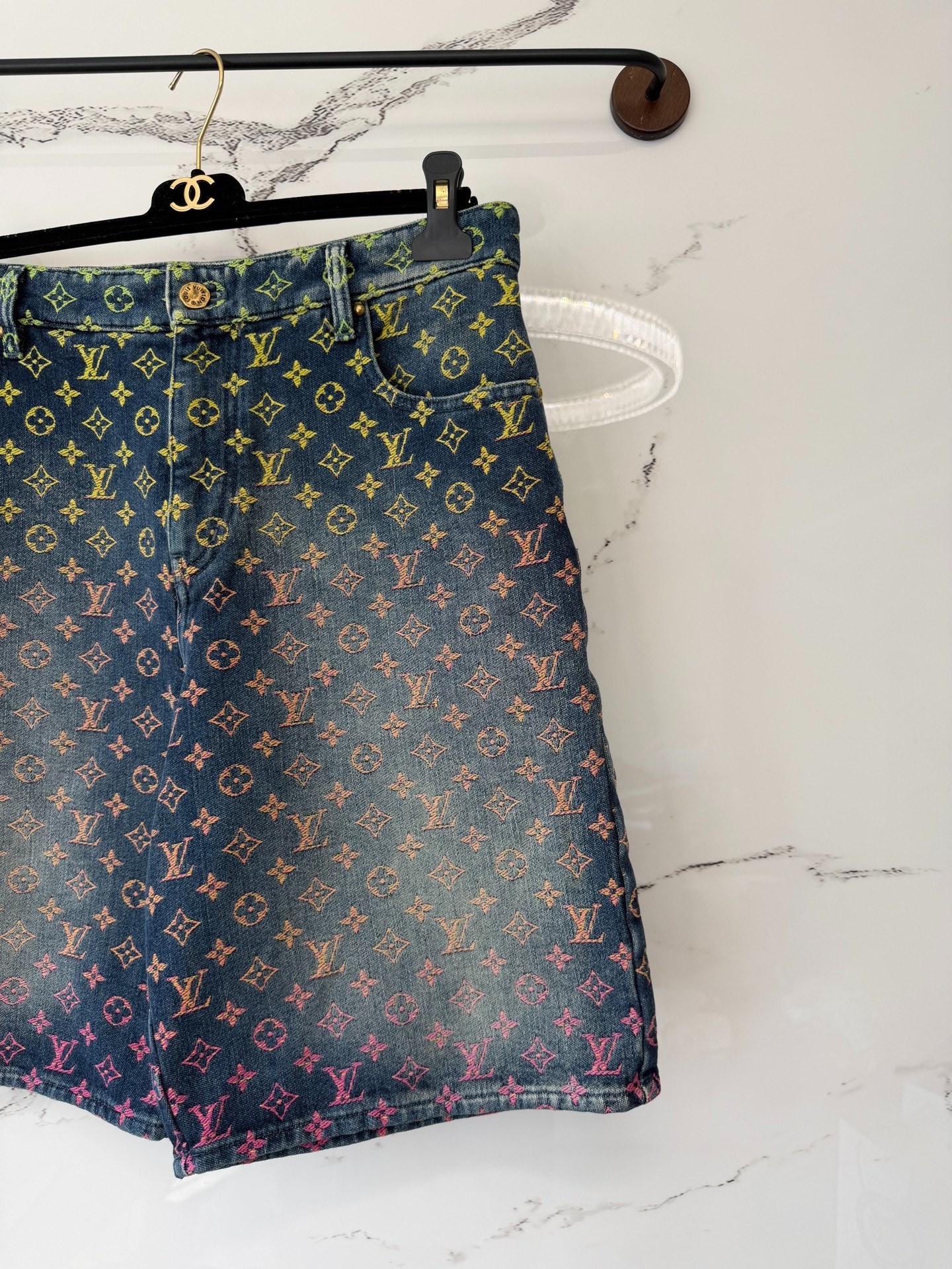 Louis Vuitton 23ss Runway Denim Shorts — front