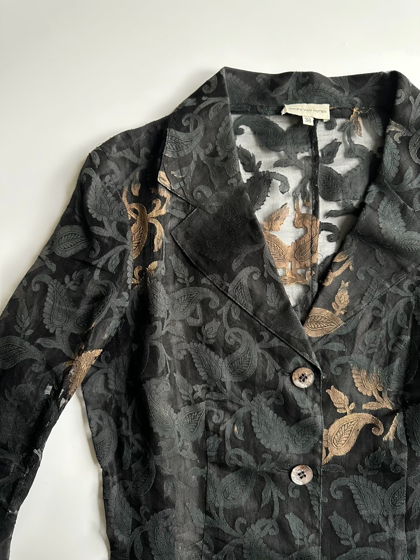 Dries Van Noten Vintage Embroidered Blazer — back