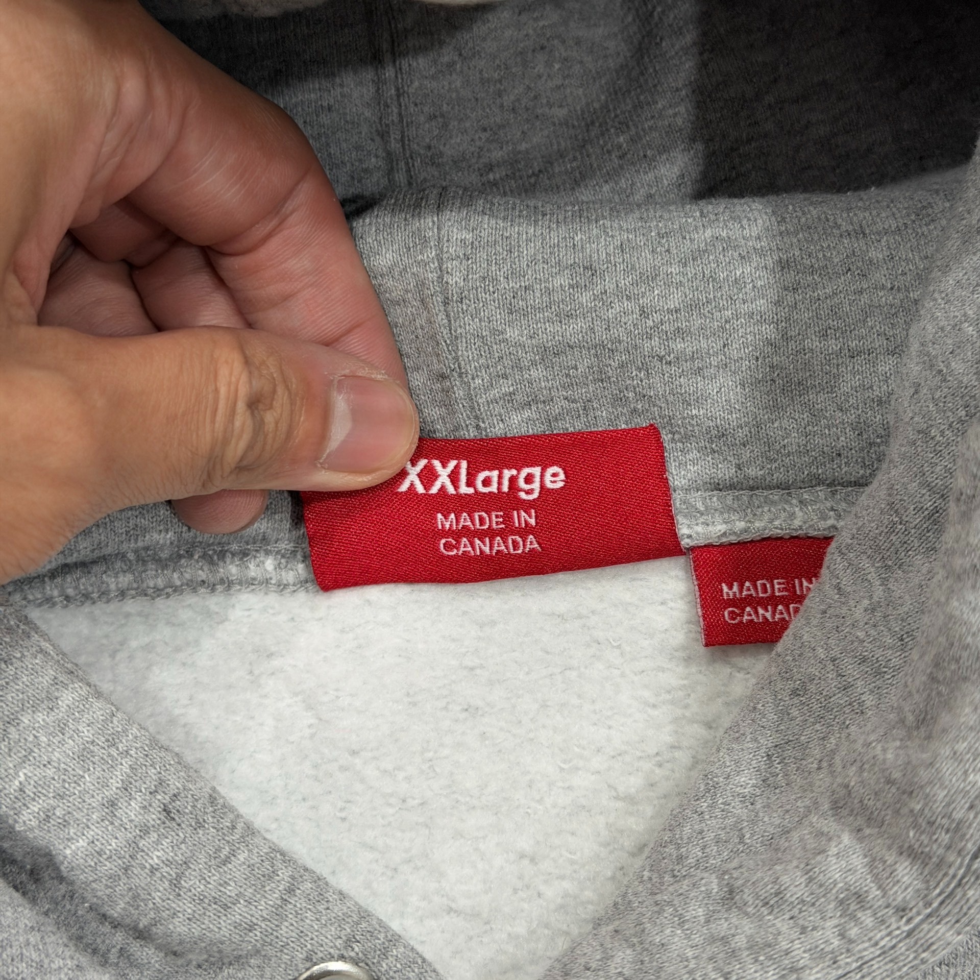 Supreme SS24 Gray Dog Graphic Hoodie — label