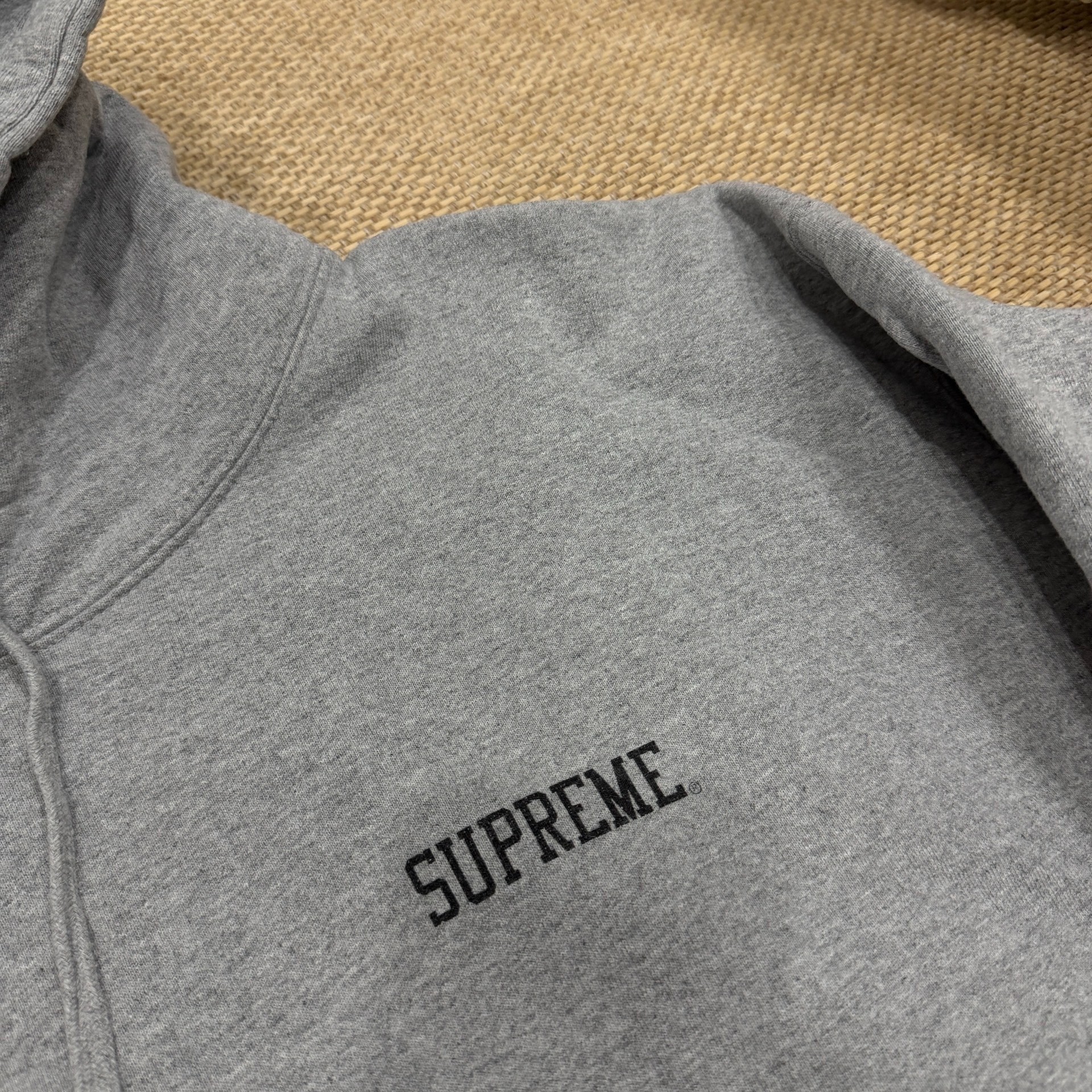 Supreme SS24 Gray Dog Graphic Hoodie — detail
