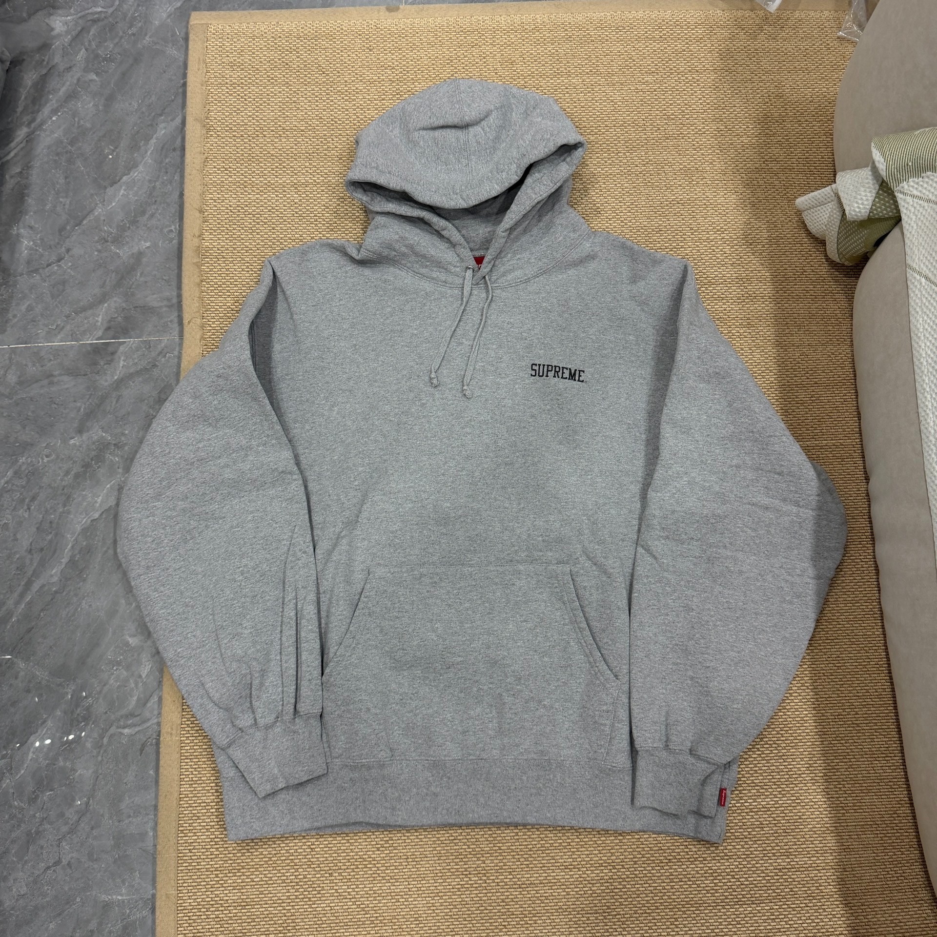 Supreme SS24 Gray Dog Graphic Hoodie — front