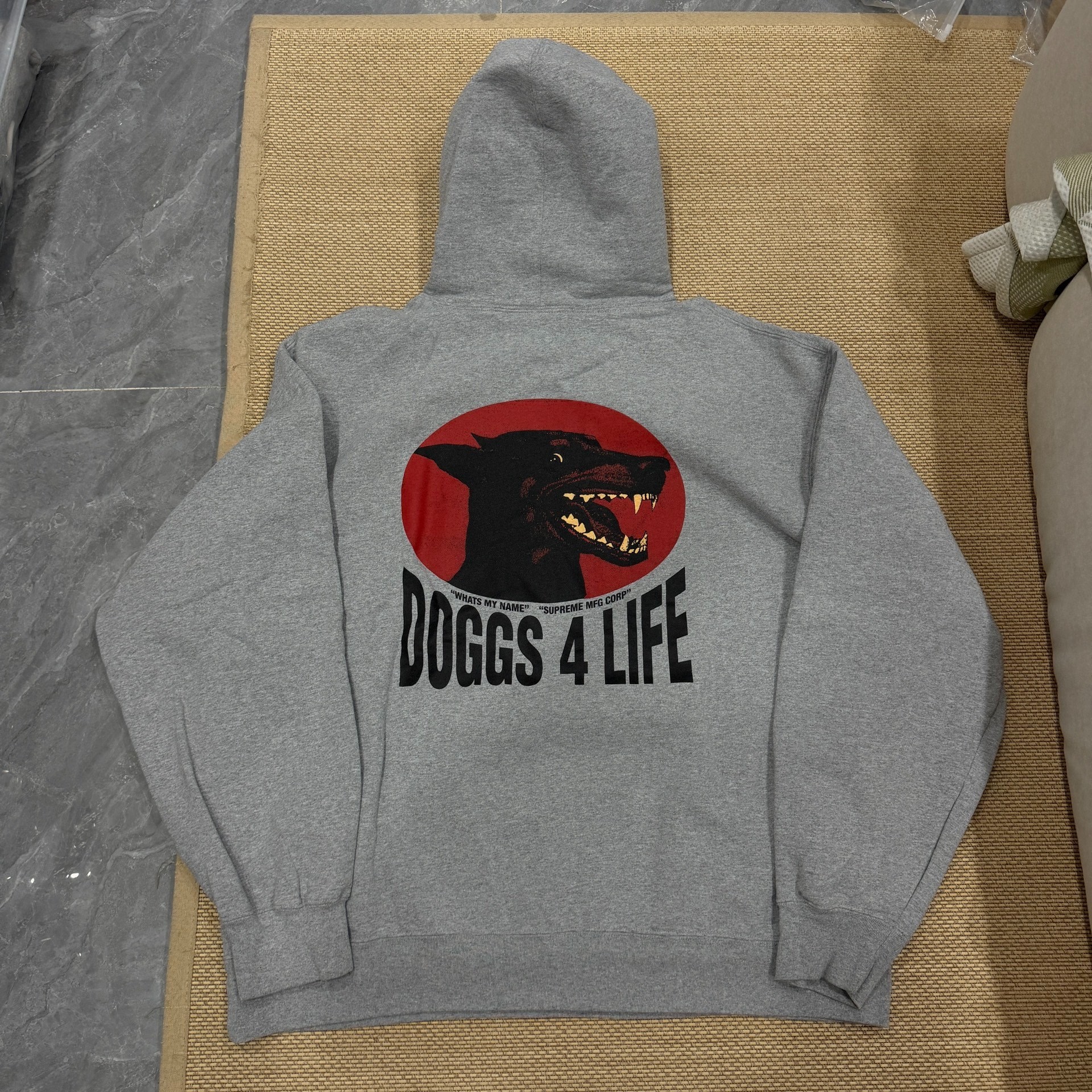Supreme SS24 Gray Dog Graphic Hoodie