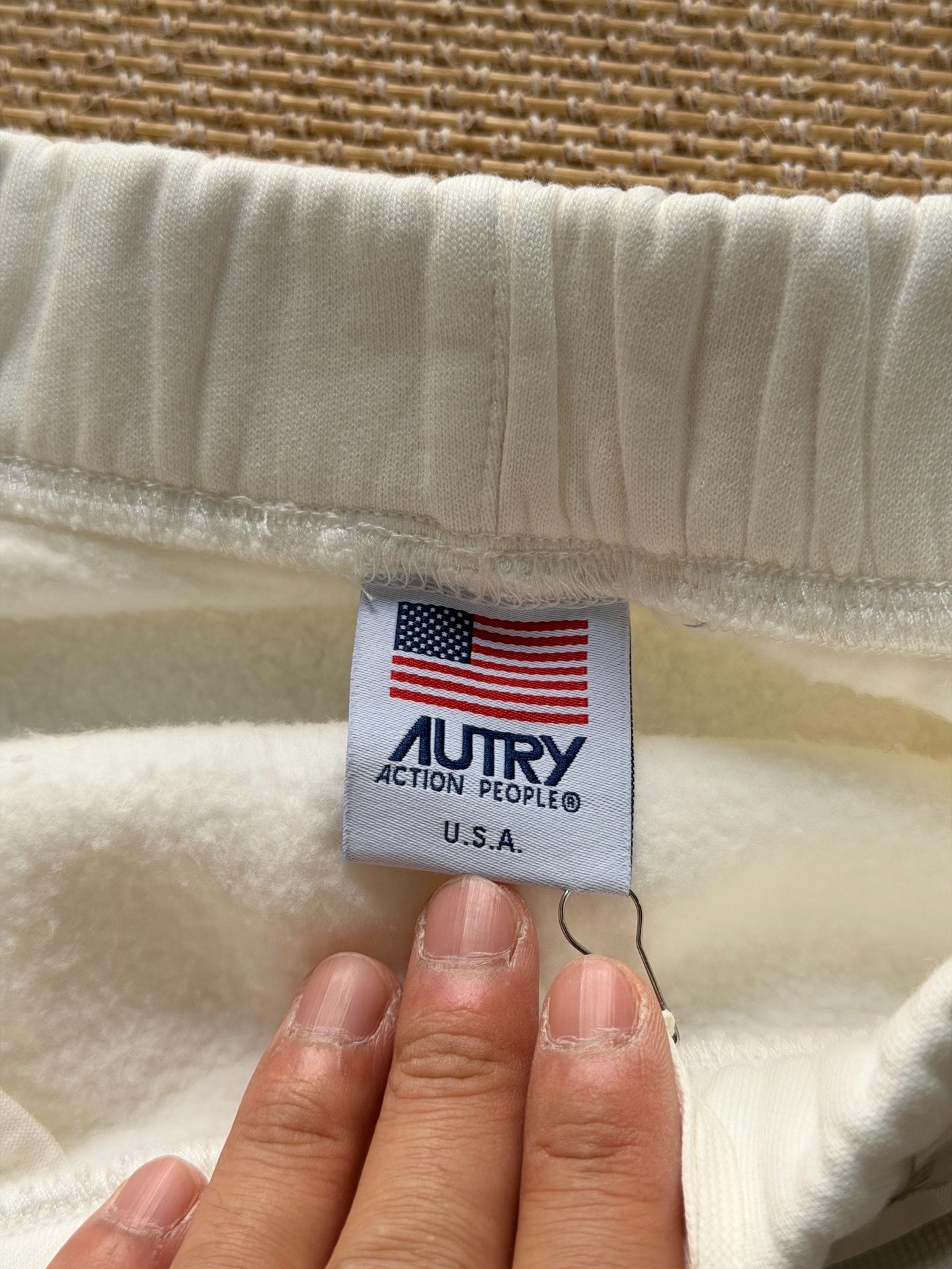 AUTRY Off-White Embroidered Jogger Pants — back