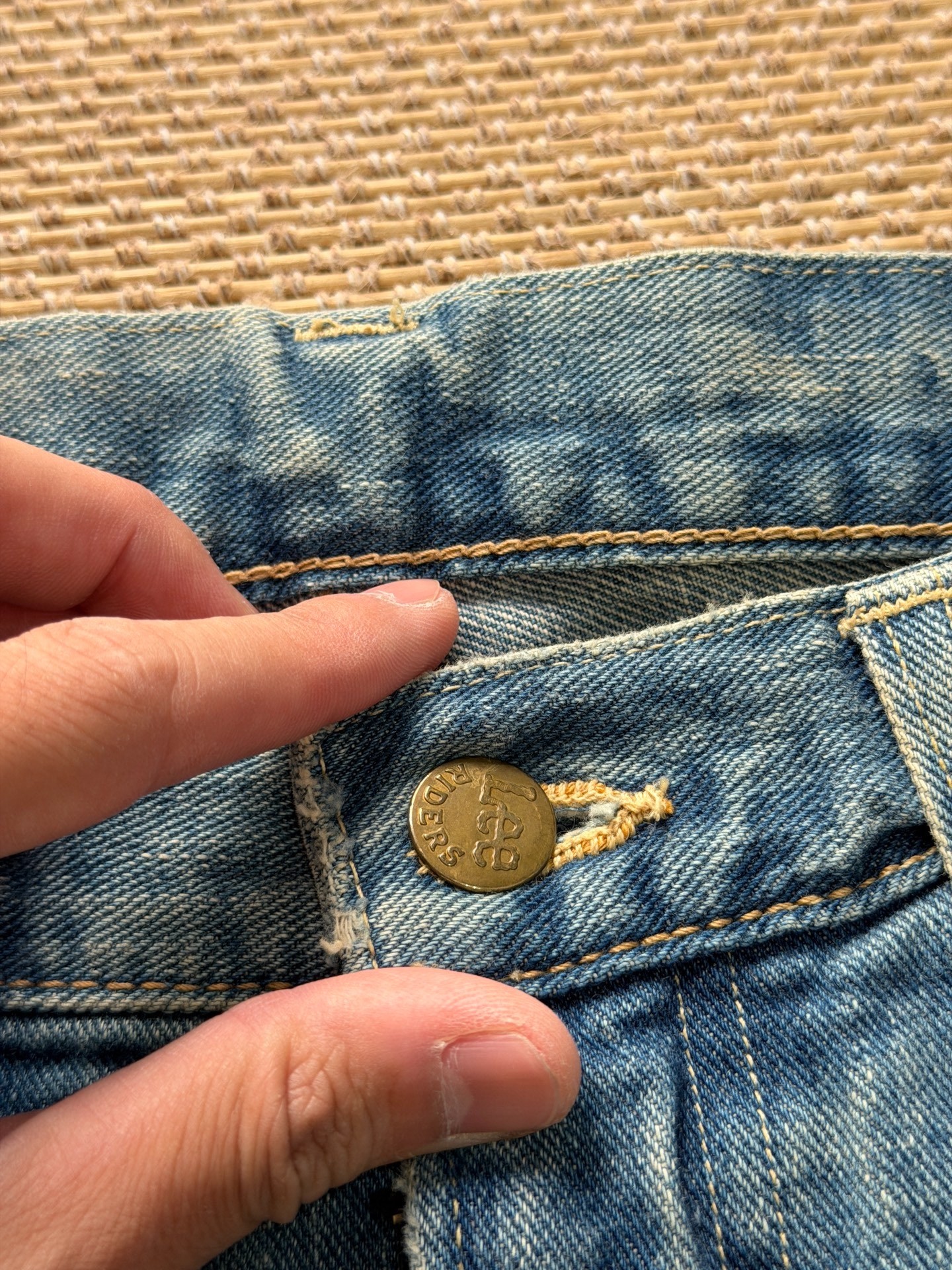 Lee Riders Distressed Wide Leg Jeans — back