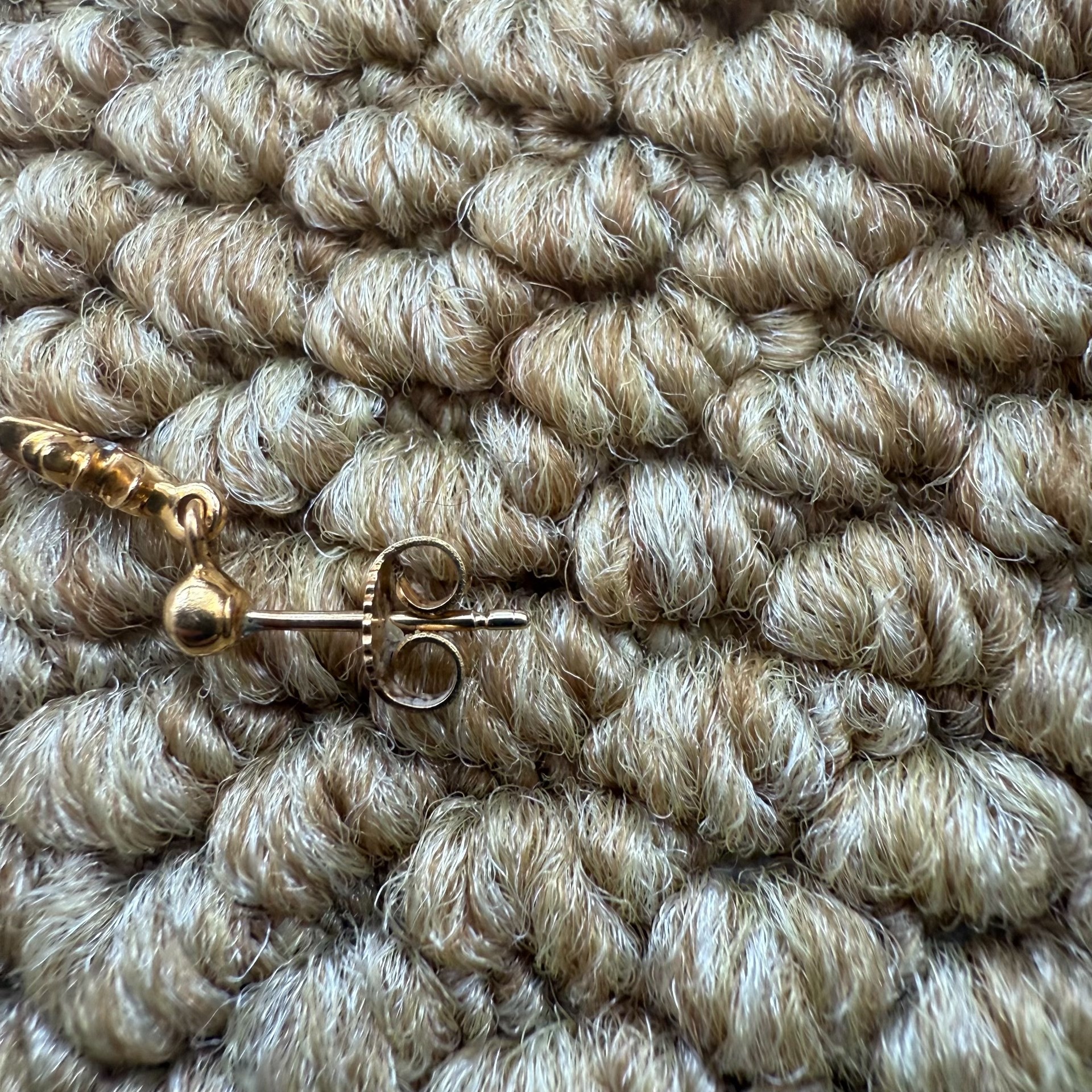 Chrome Hearts Tiny E Diamond Cross Earring — detail