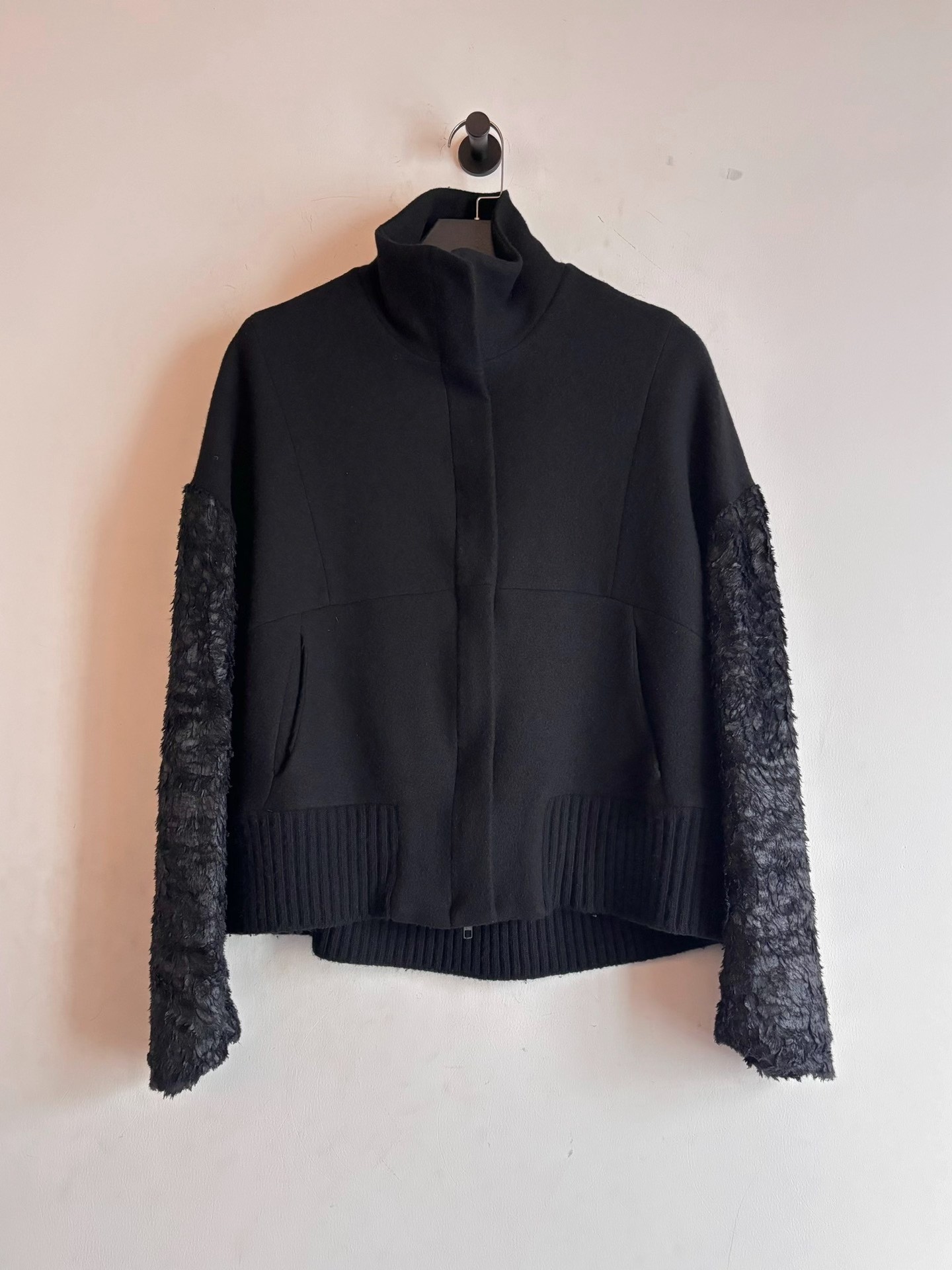 Ann Demeulemeester Black Feather Short Jacket