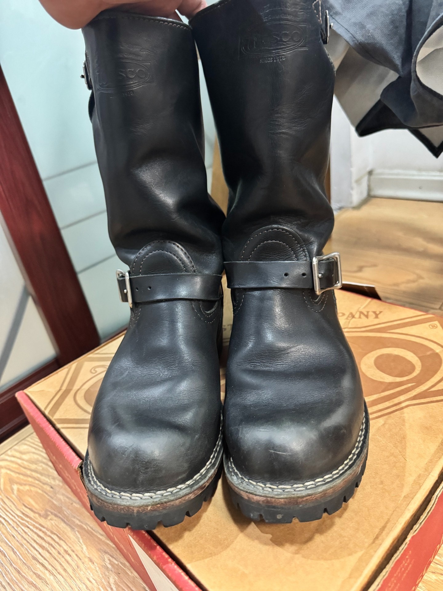 Wesco Boss Engineer Boots — back