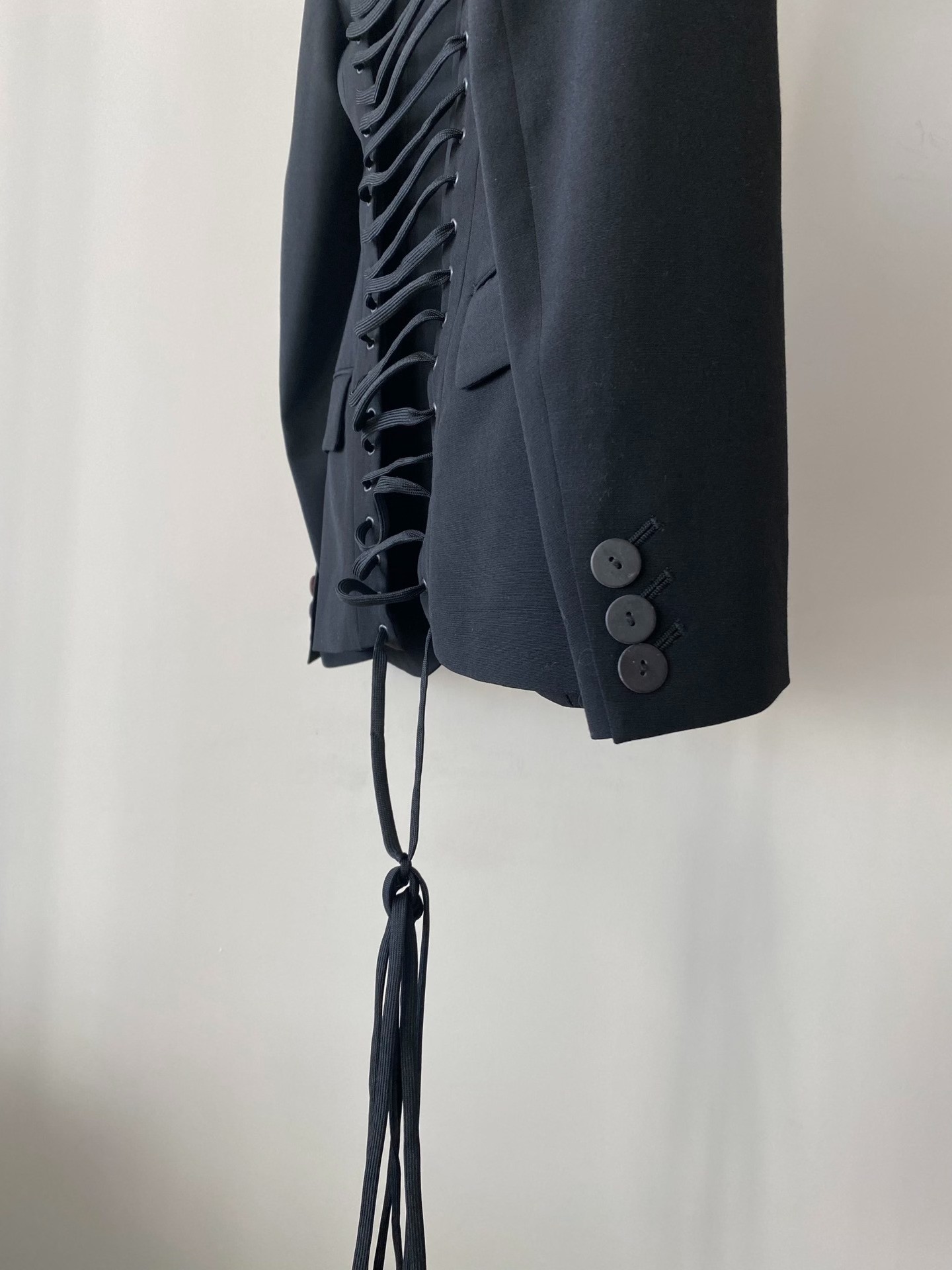 Jean Paul Gaultier Hollow-Out Lace-Up Blazer — label