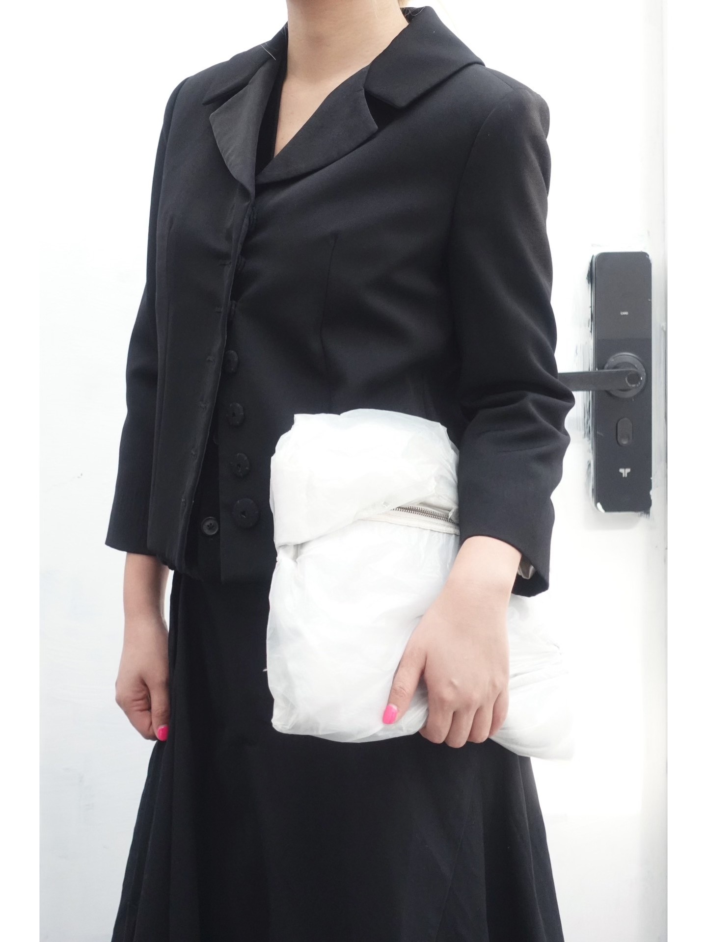 Maison Margiela AW2015 Hidden Button Short Jacket — front