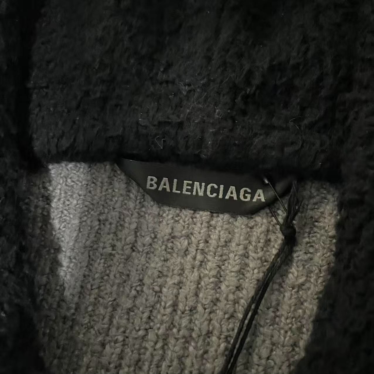Balenciaga FW25 Fuzzy Zip Hooded Jacket — detail