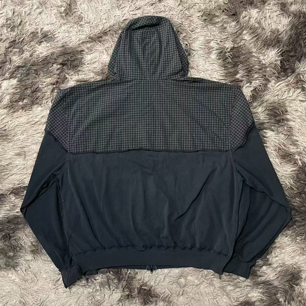 Balenciaga Oversized Printed Hooded Jacket — front