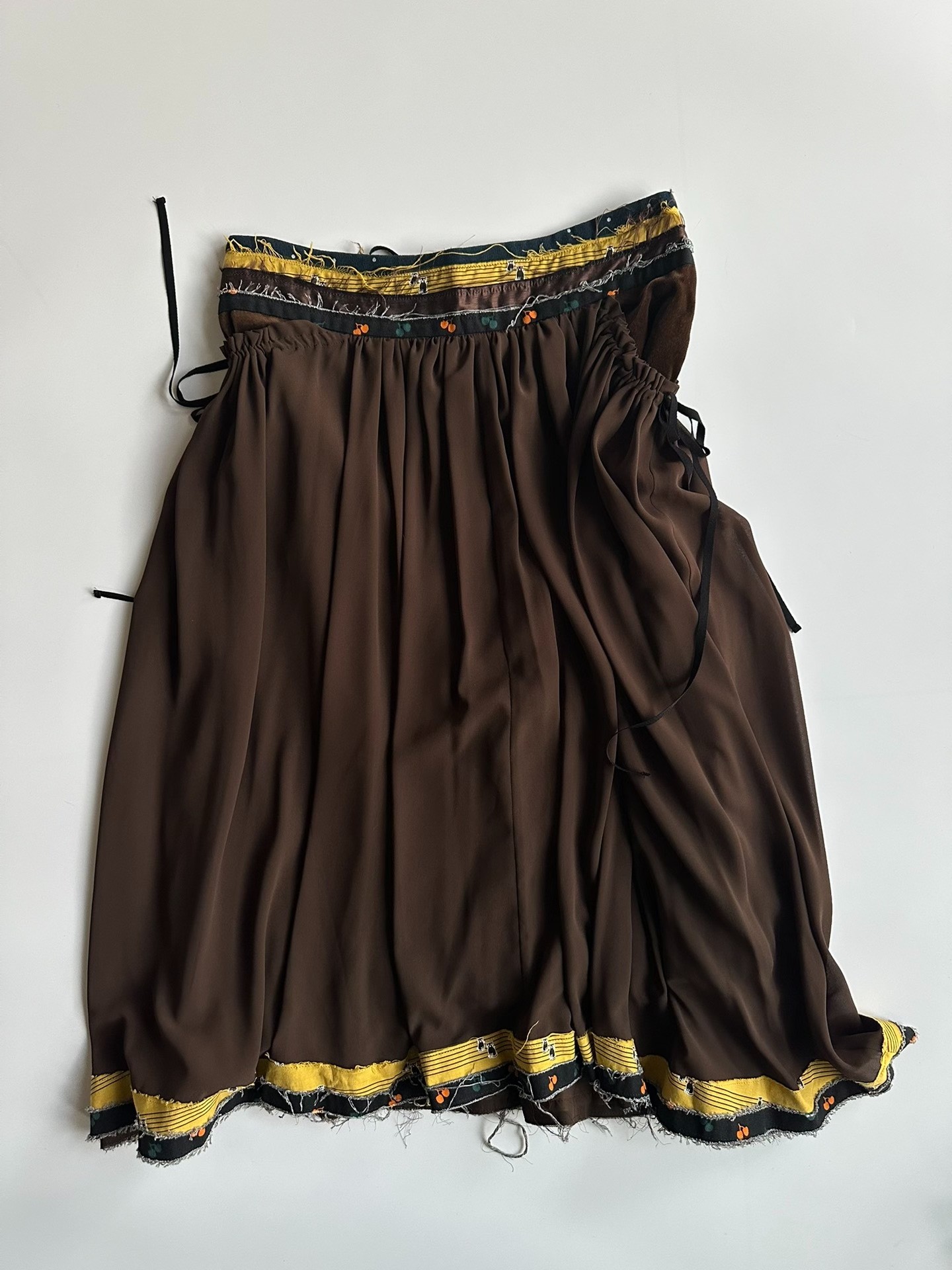 Undercover Early Layered Pattern Skirt — front