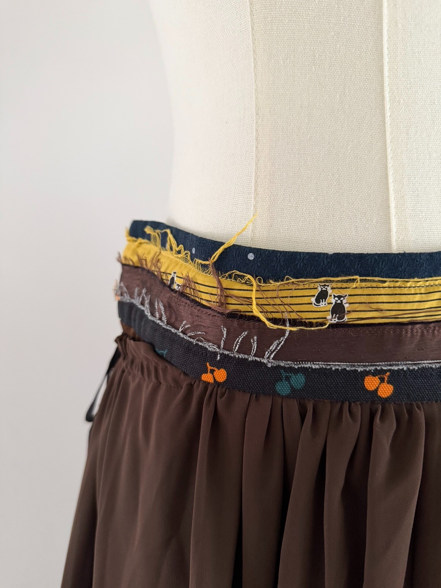 Undercover Early Layered Pattern Skirt