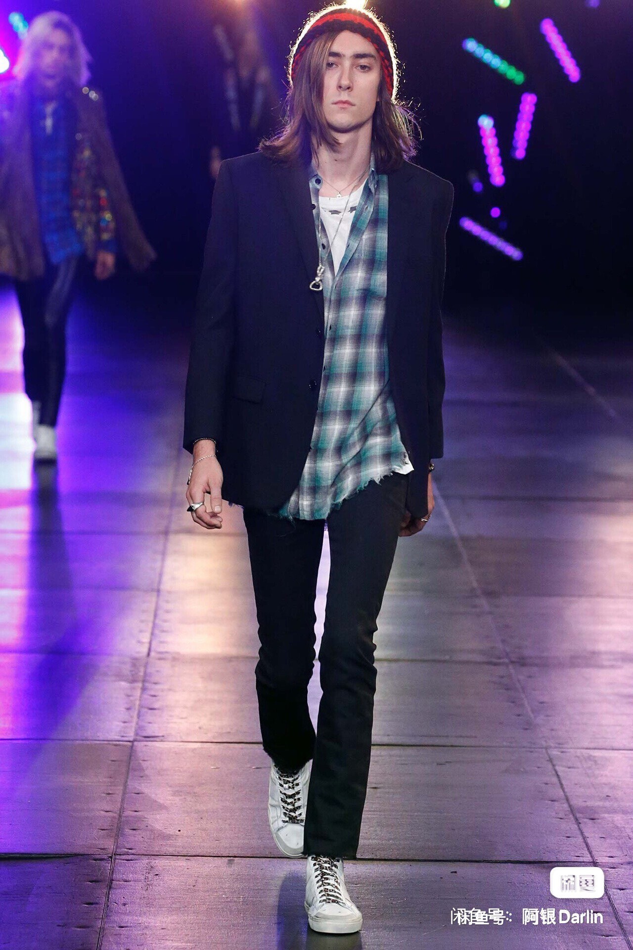 Saint Laurent 16SS Runway Knit Beanie — label