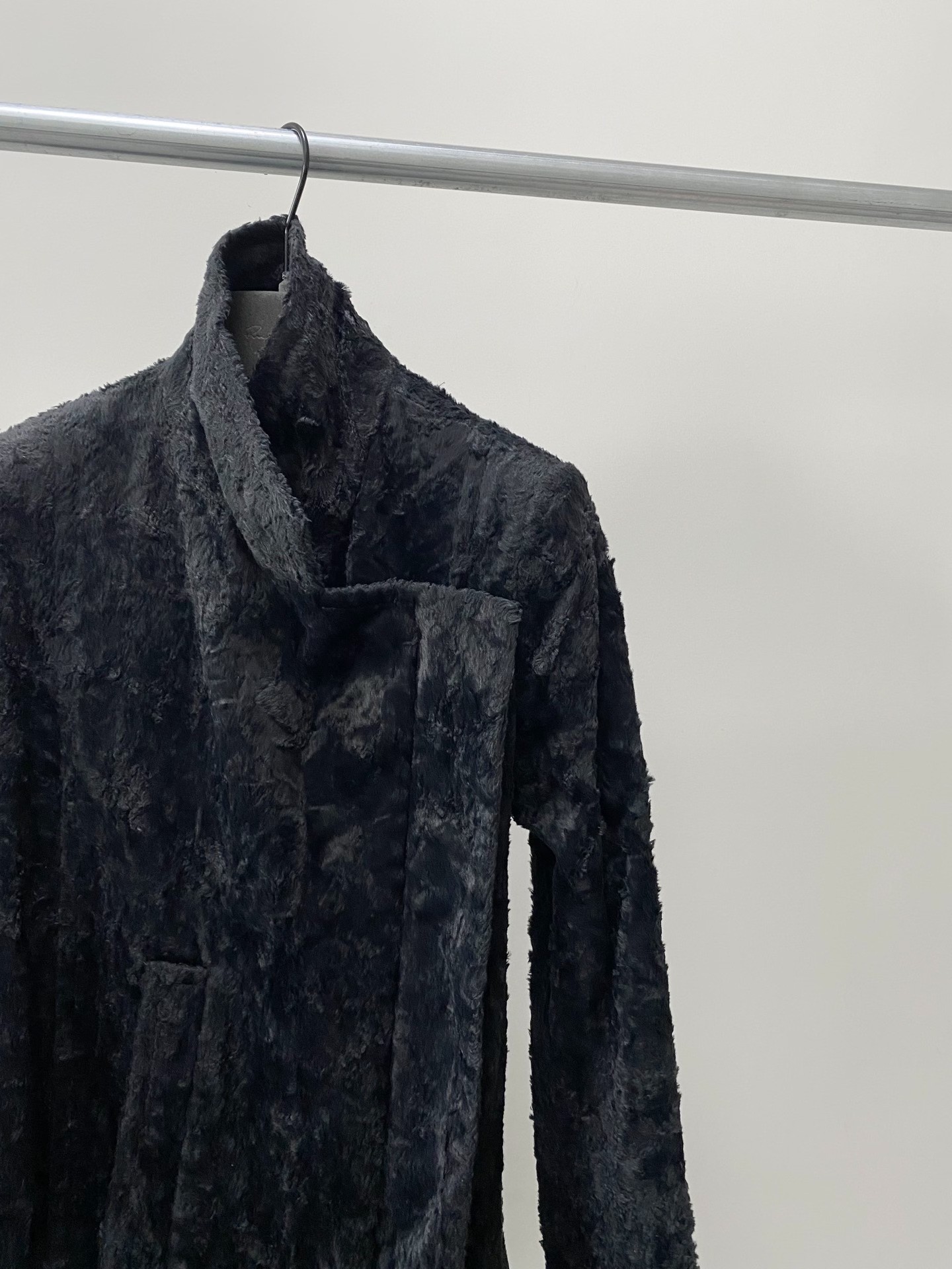 Ann Demeulemeester Black Asymmetrical Jacket — label
