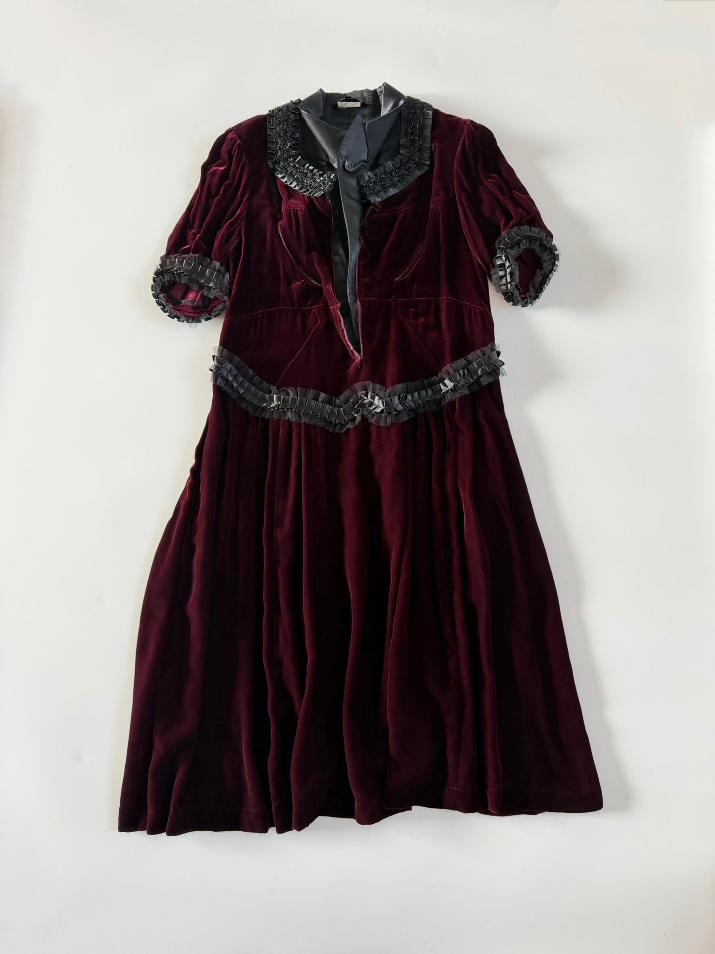Comme des Garcons 2006 Velvet Midi Dress