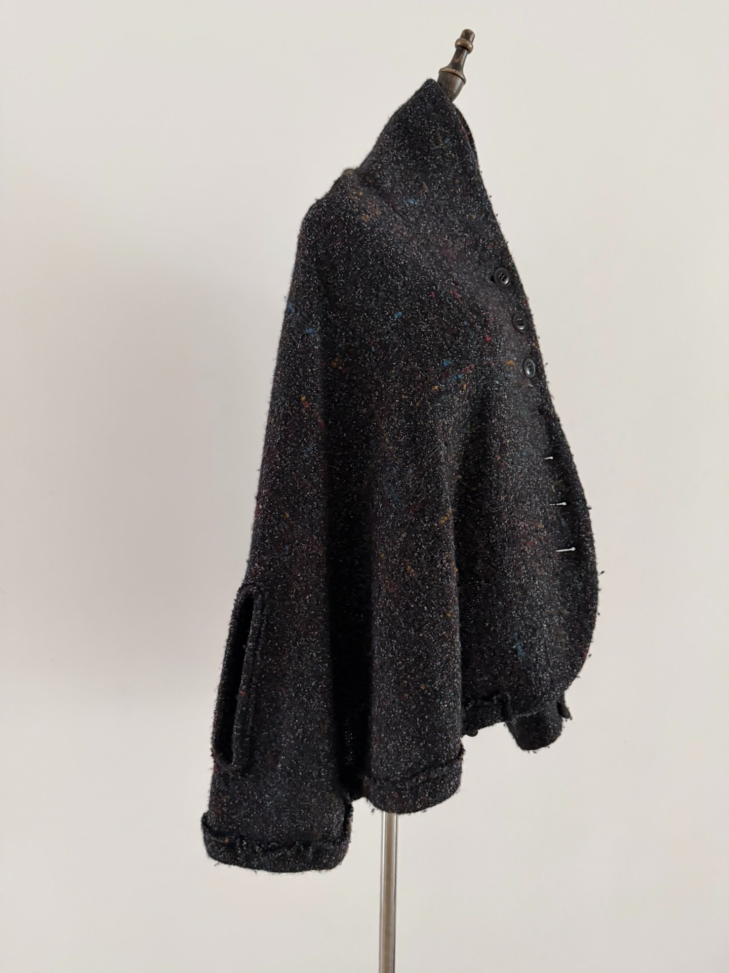 Y's Yohji Yamamoto Asymmetrical Wool Cardigan — front