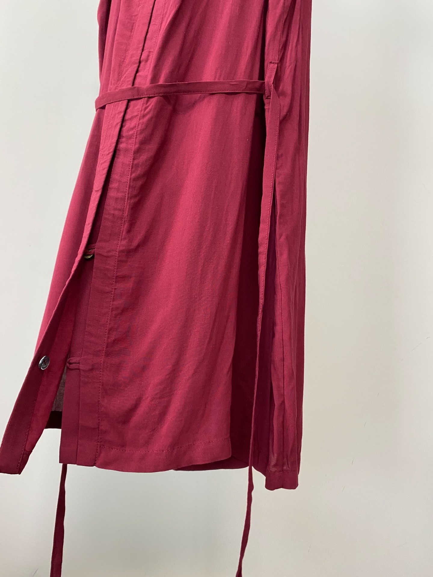 Ann Demeulemeester Maroon Sleeveless Strap Dress — label