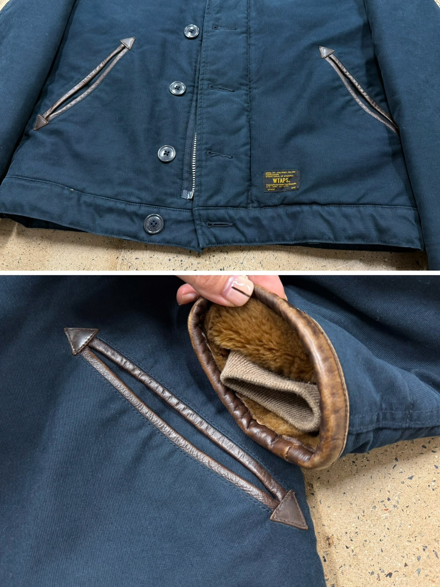 WTAPS 16AW N-1 Deck Jacket — label