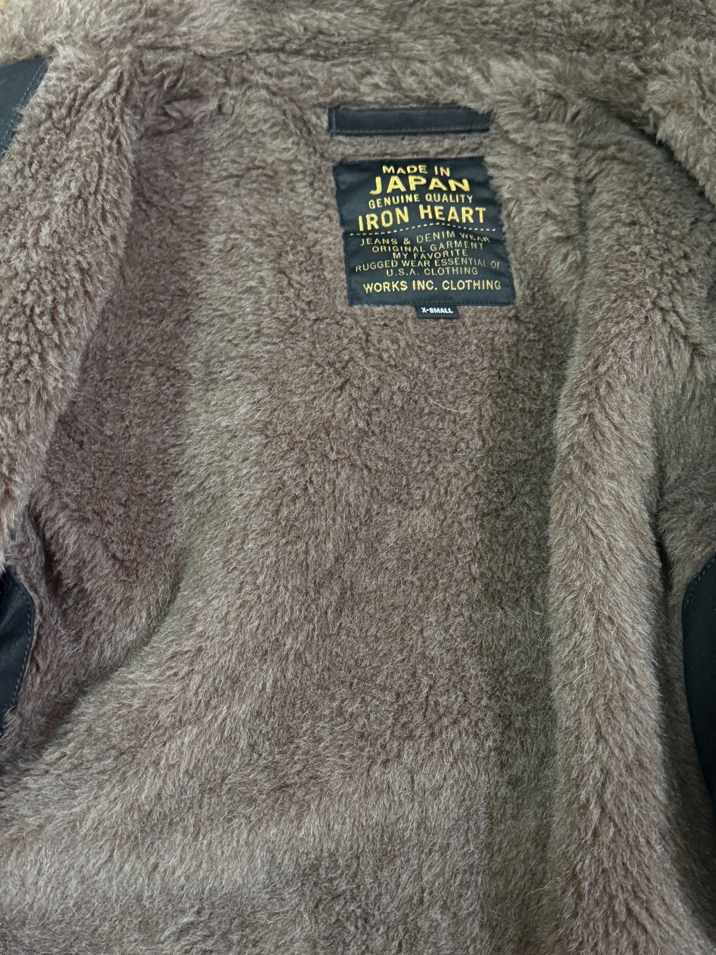 Iron Heart Black Deck Jacket — label
