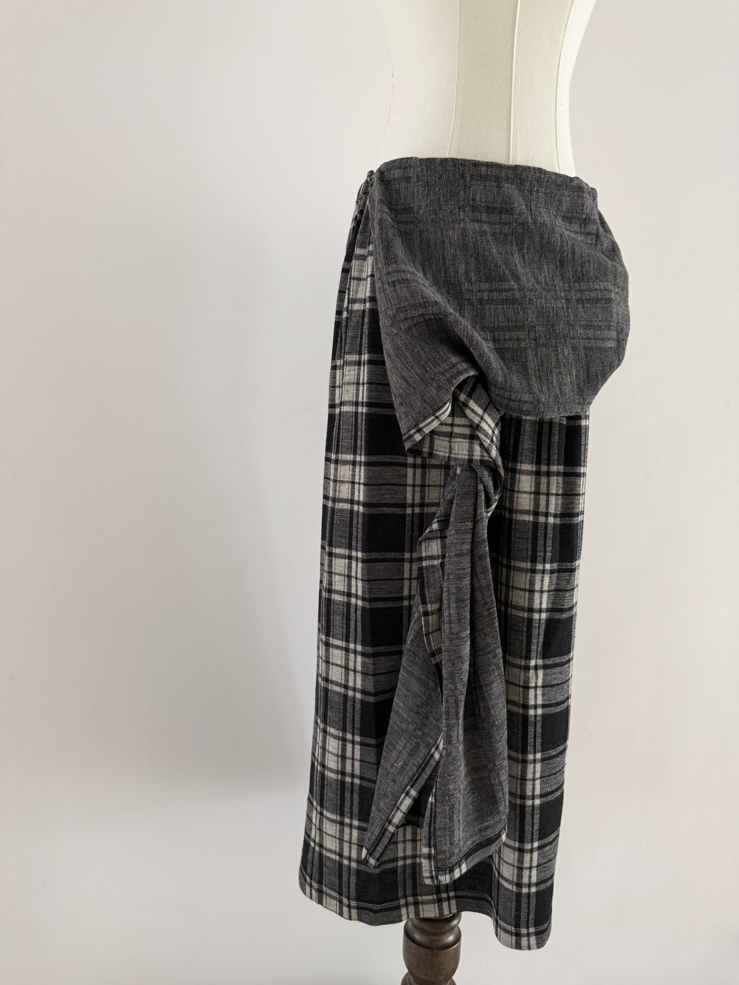 Comme des Garçons Tricot Plaid Long Skirt — back