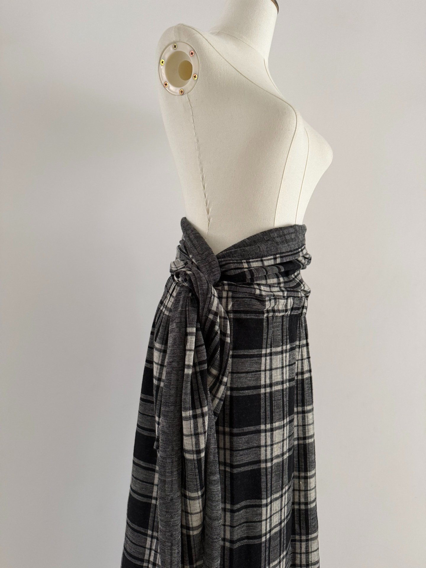 Comme des Garçons Tricot Plaid Long Skirt — front
