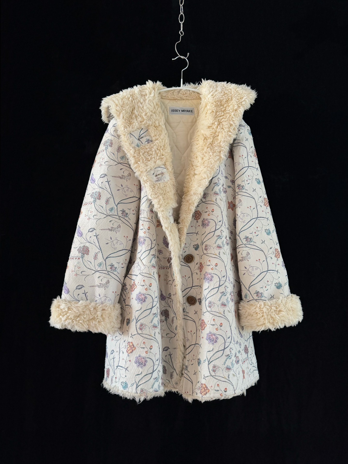 Issey Miyake 2003 Runway Embroidered Coat — back