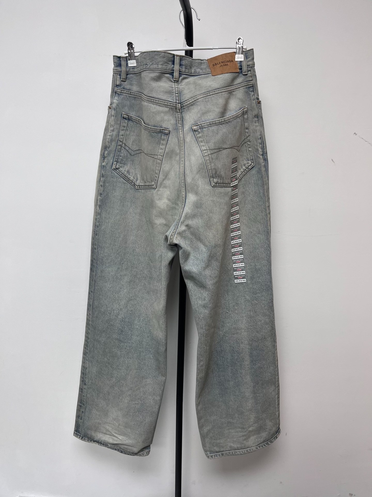 Balenciaga Unisex Wide-Leg Denim Jeans — front