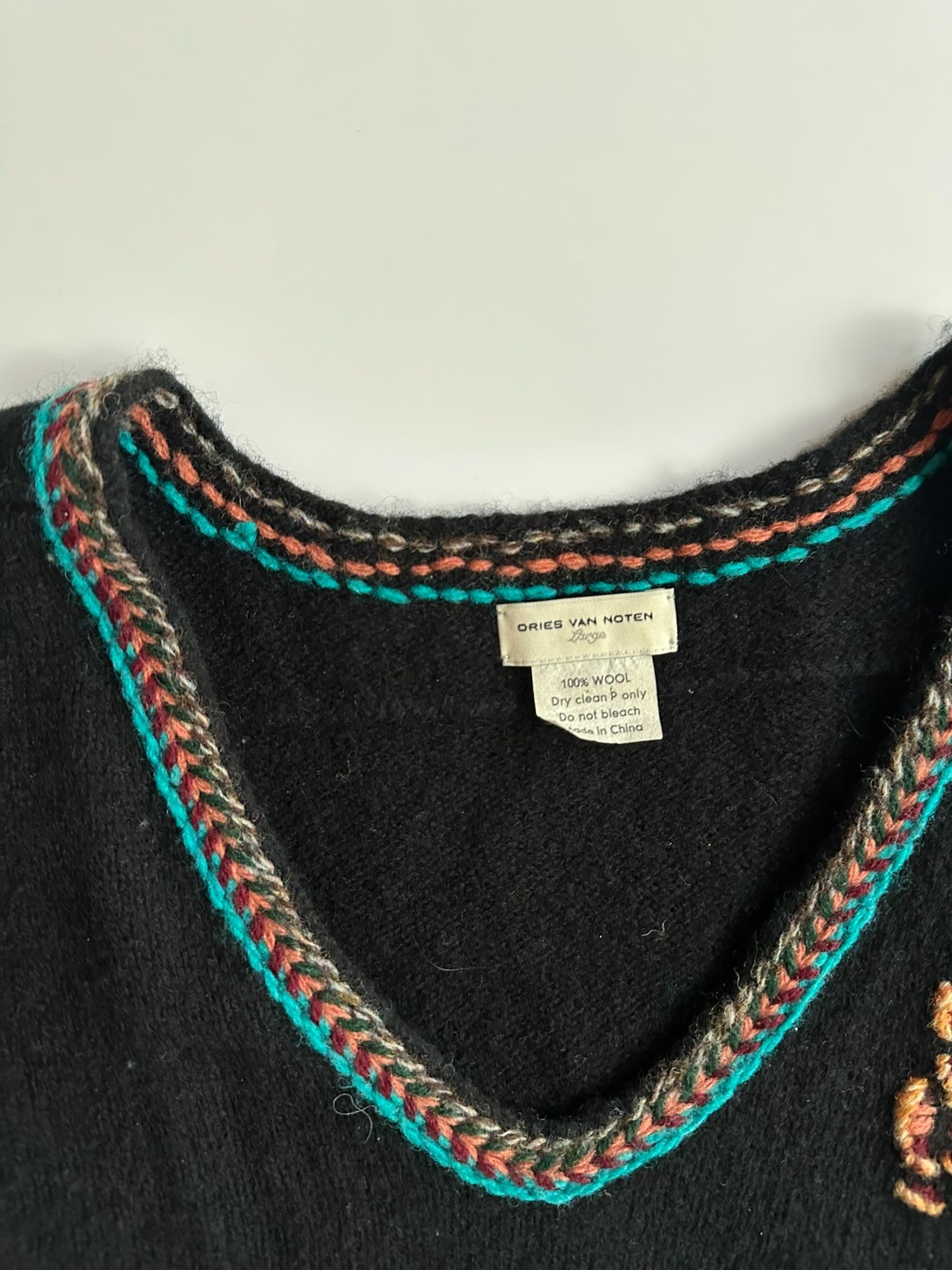 Dries Van Noten V-neck Sweater — back
