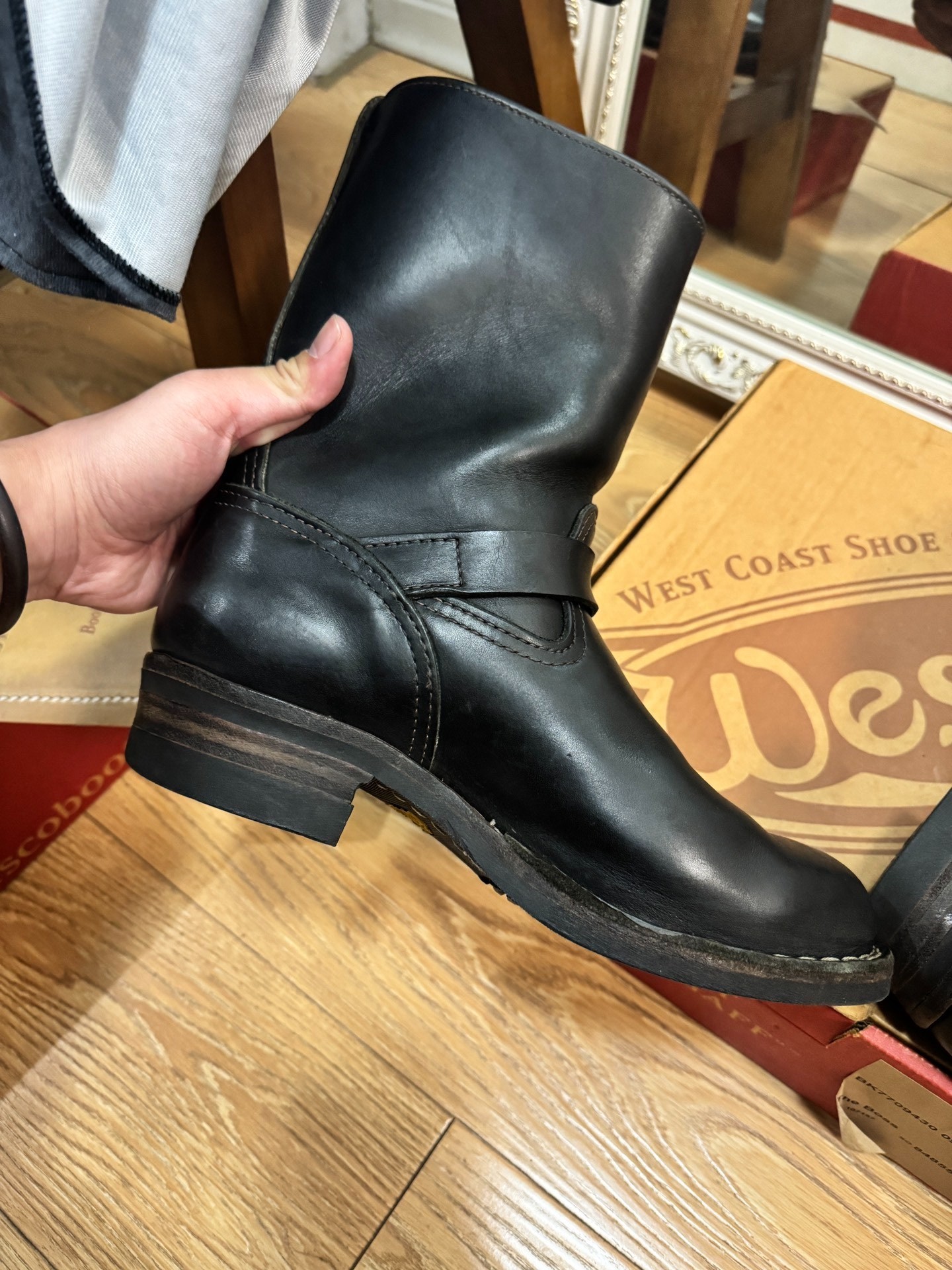 Wesco Boss Engineer Boots — label