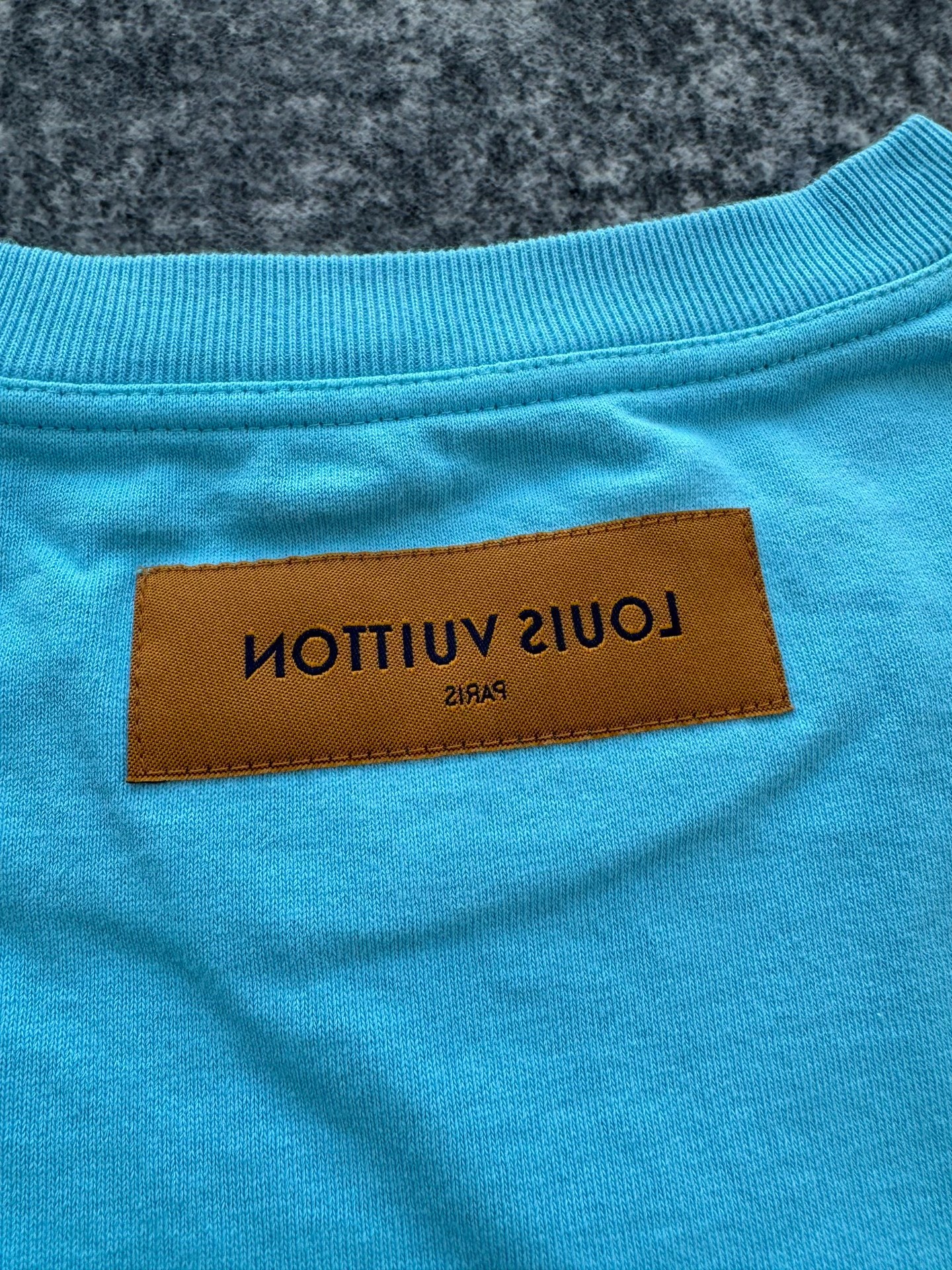 Louis Vuitton Blue Short-Sleeve T-Shirt — label