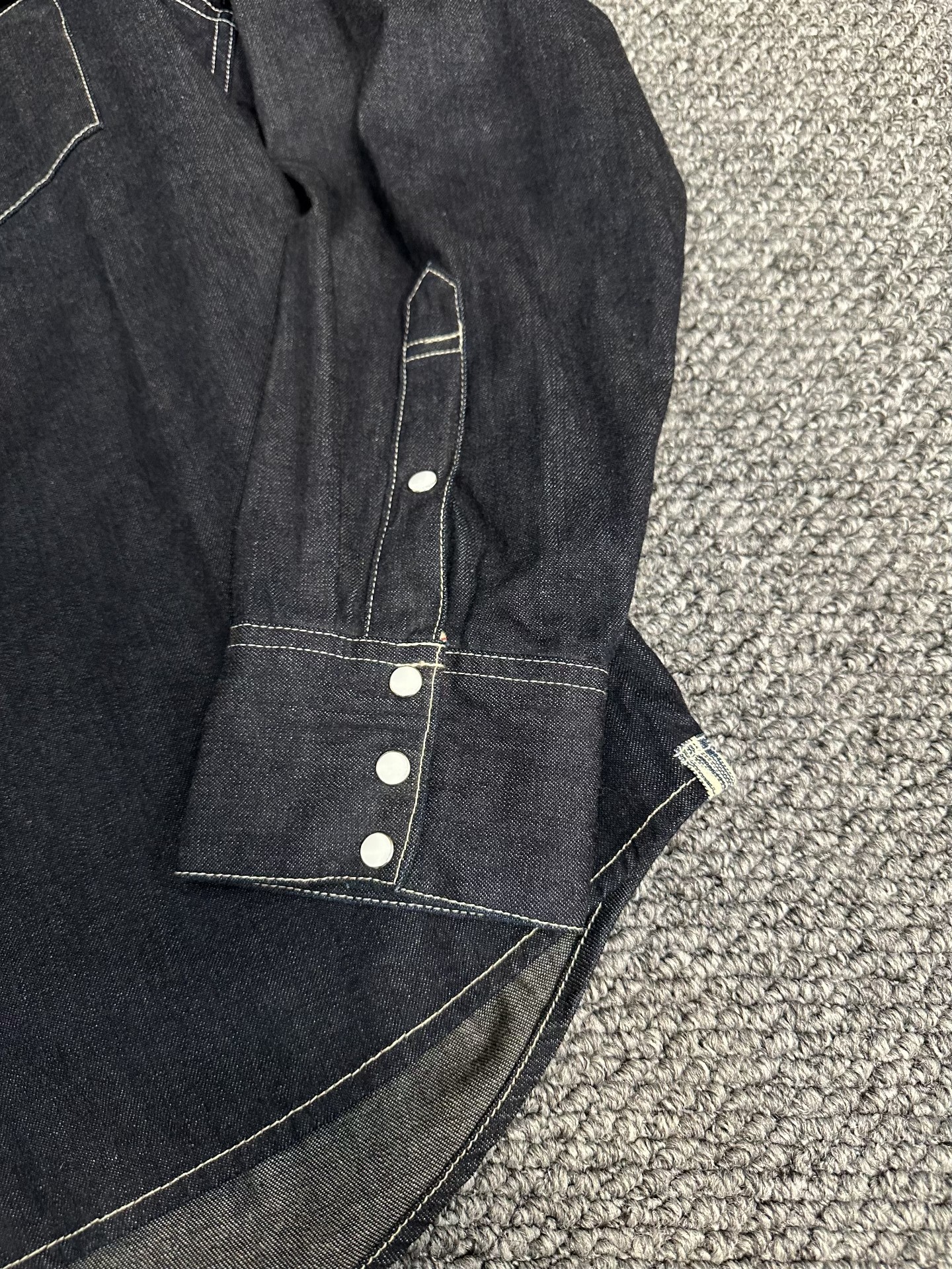 Visvim Mud Overdyed Long Sleeve Shirt — detail