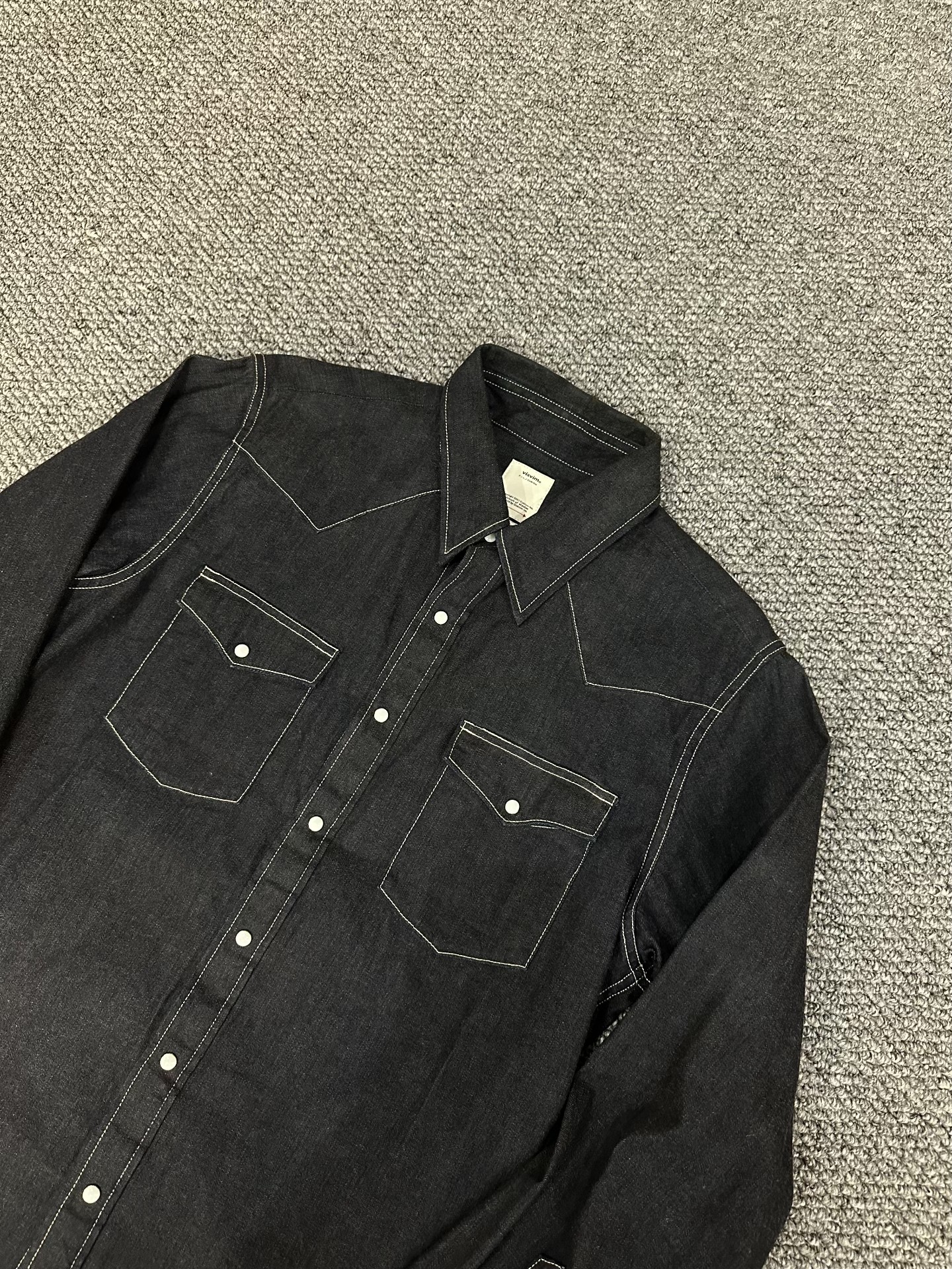 Visvim Mud Overdyed Long Sleeve Shirt — front