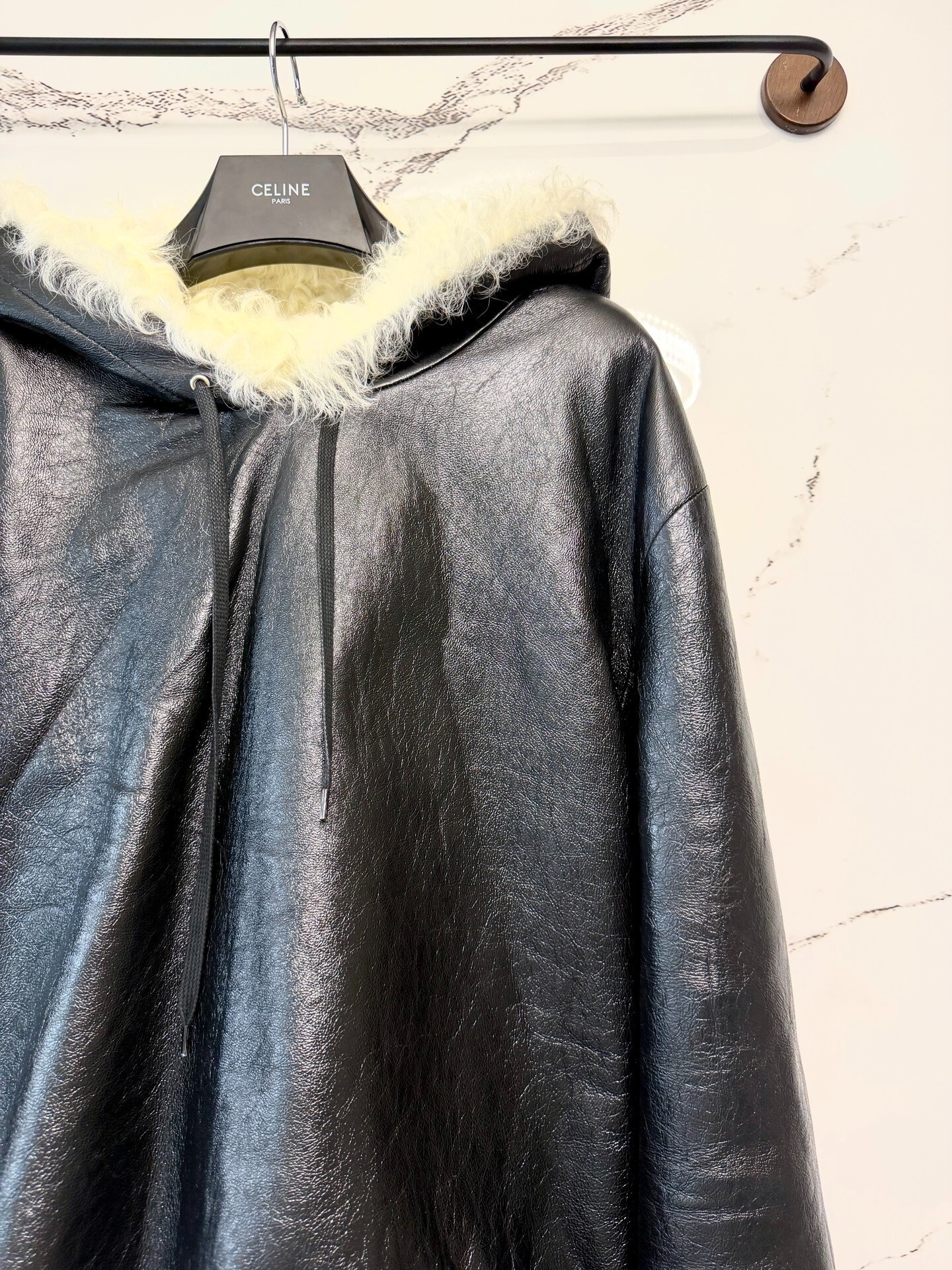 Saint Laurent 17FW Runway Fur Hoodie — front