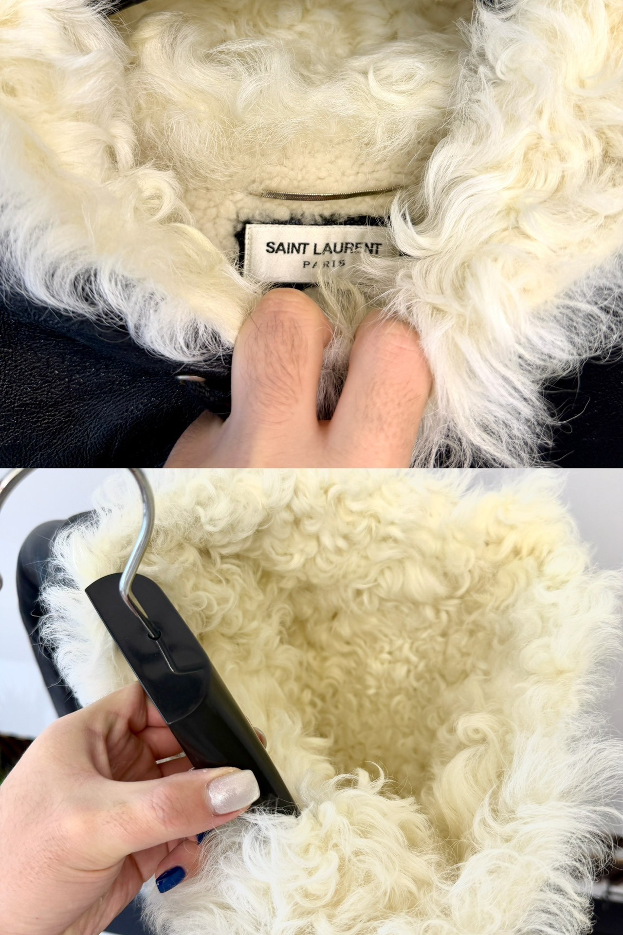 Saint Laurent 17FW Runway Fur Hoodie — detail