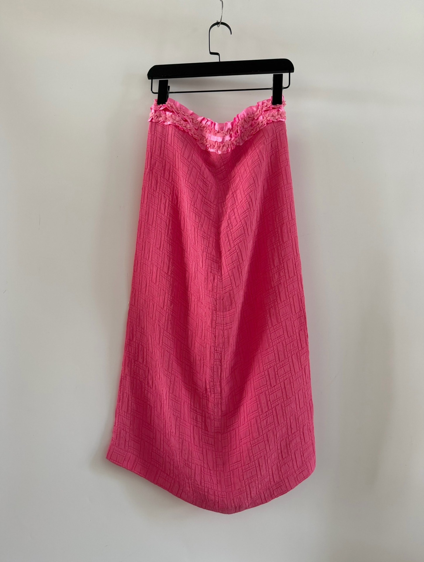 Comme des Garcons Pink Ruffled Midi Skirt