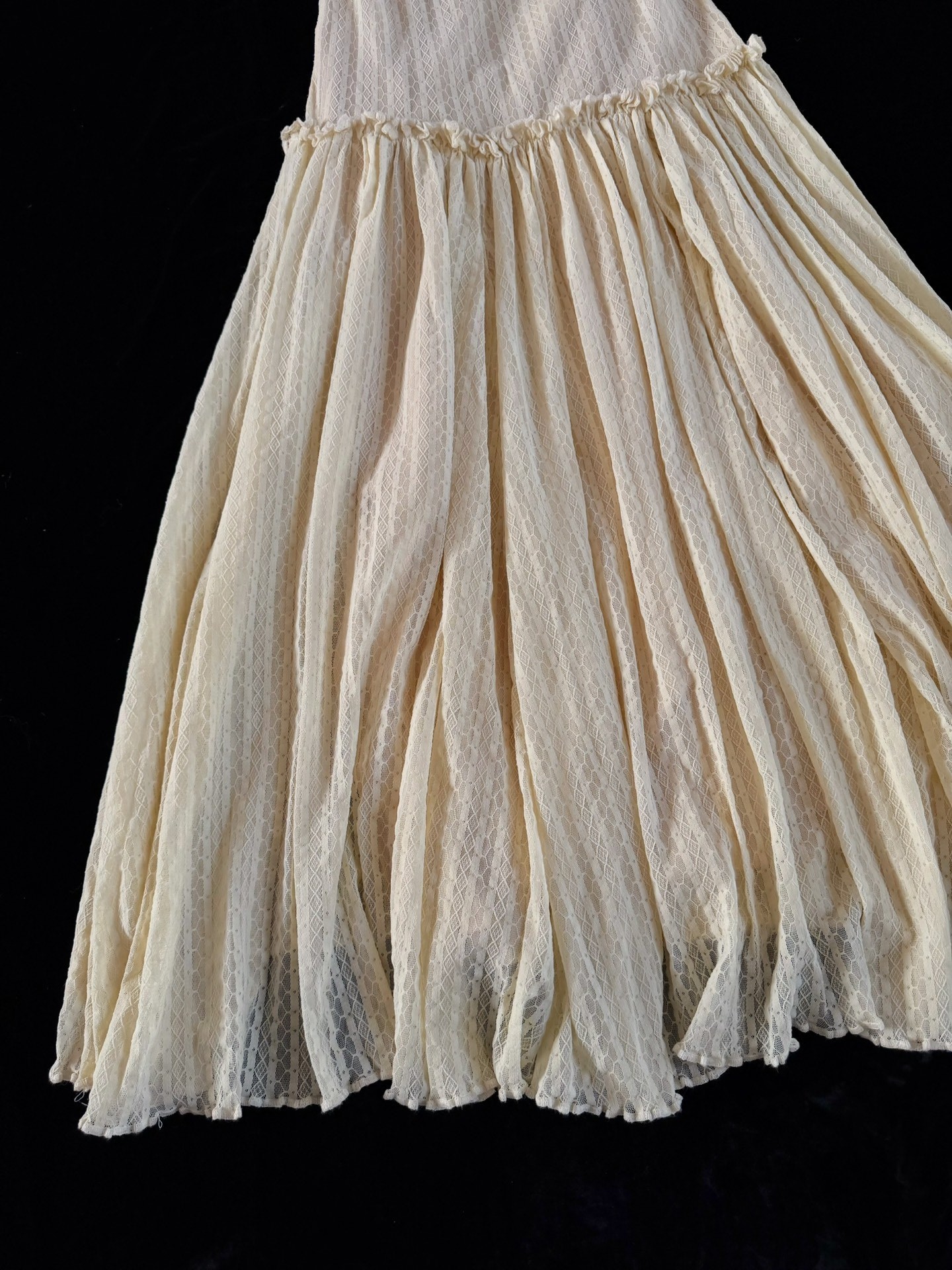 Jean Paul Gaultier Vintage Mesh Maxi Skirt — detail