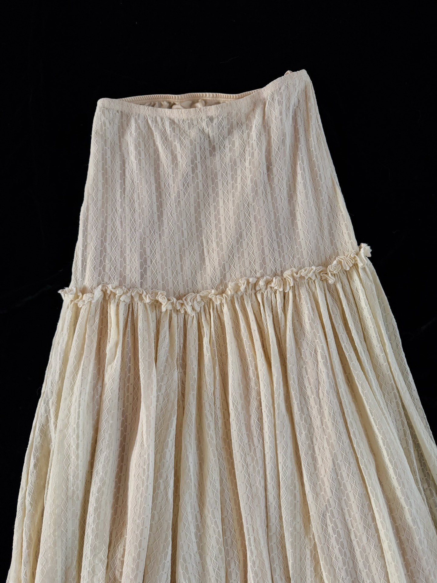 Jean Paul Gaultier Vintage Mesh Maxi Skirt — back