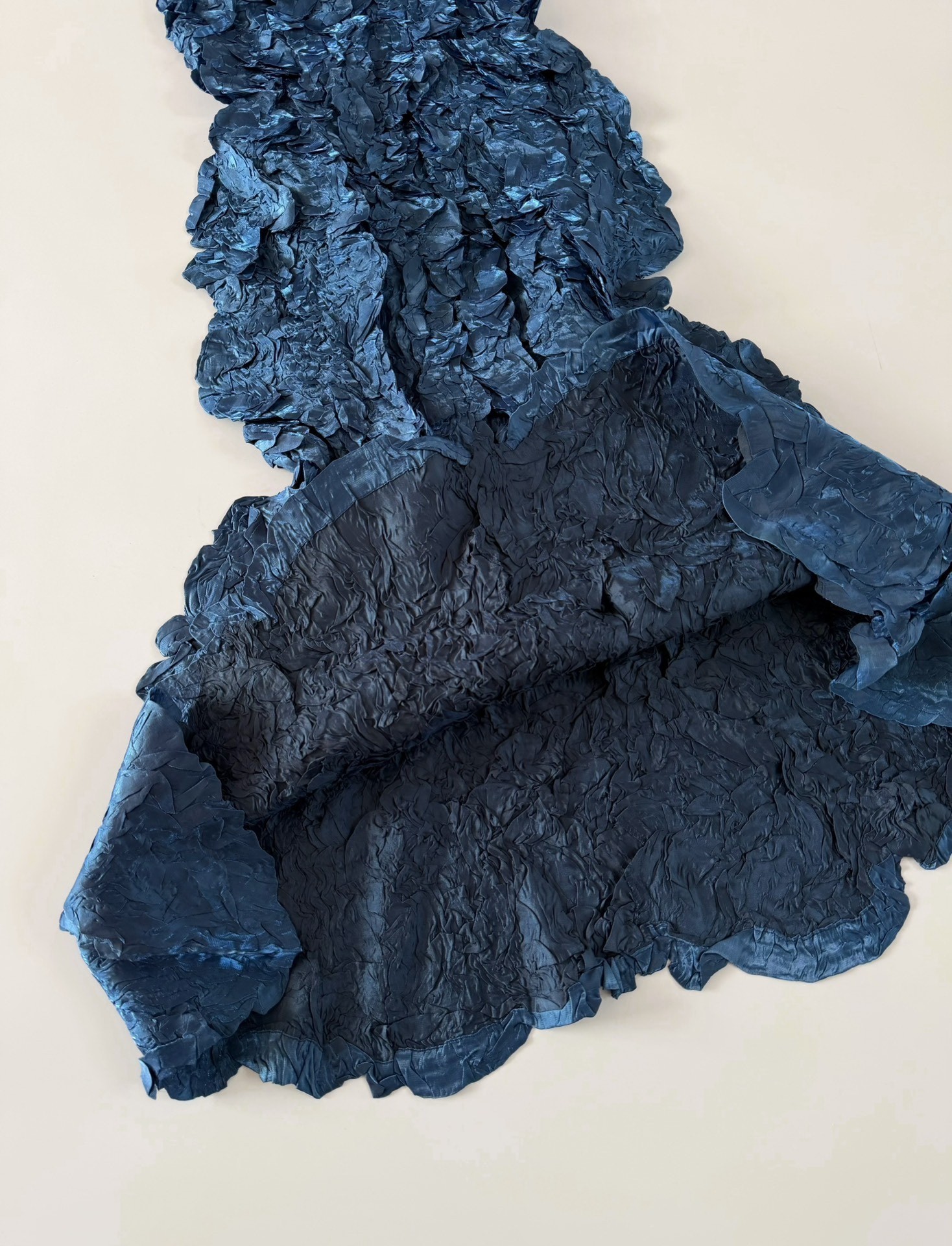 Issey Miyake 1999 Metallic Blue Skirt — back