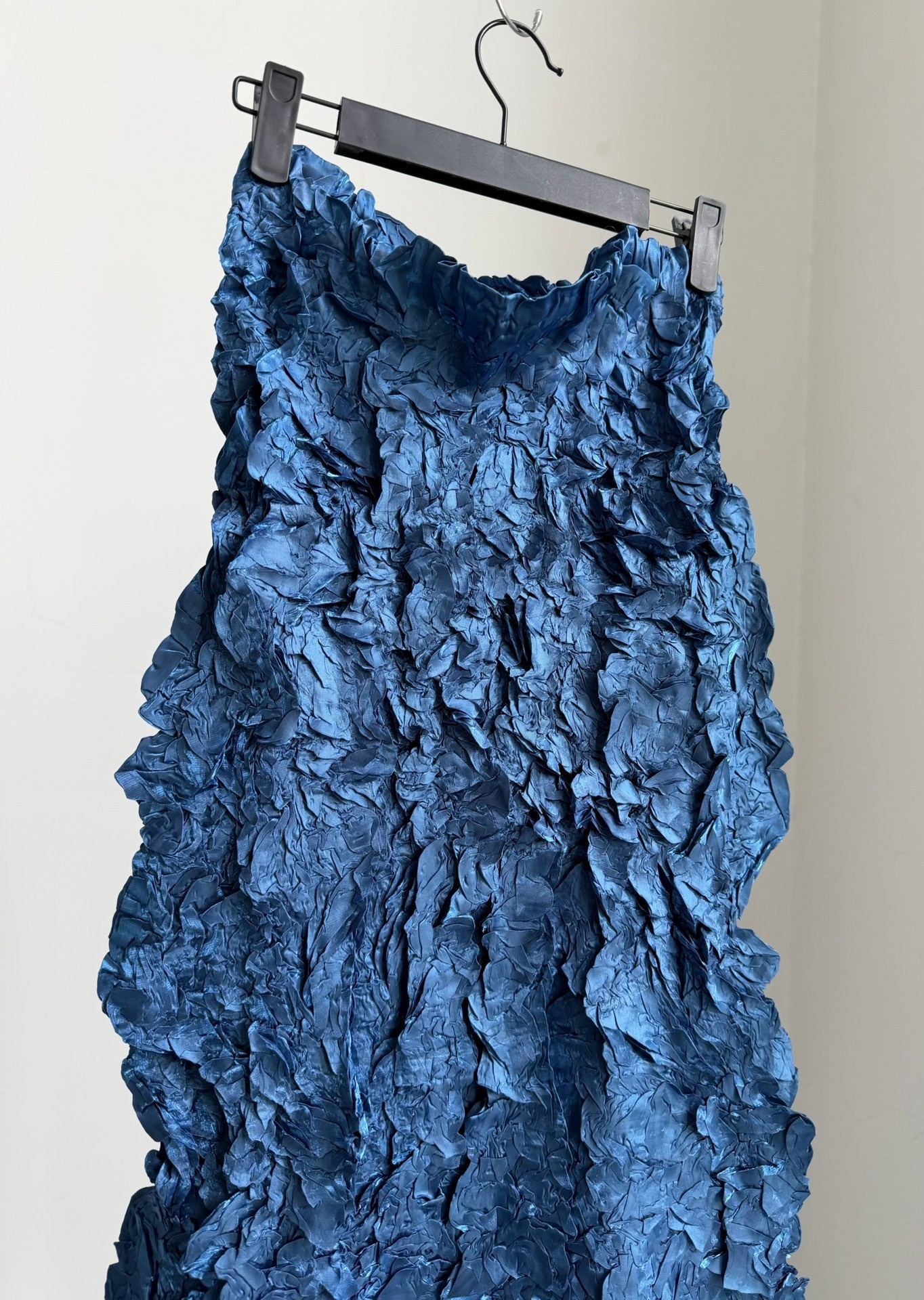 Issey Miyake 1999 Metallic Blue Skirt — front