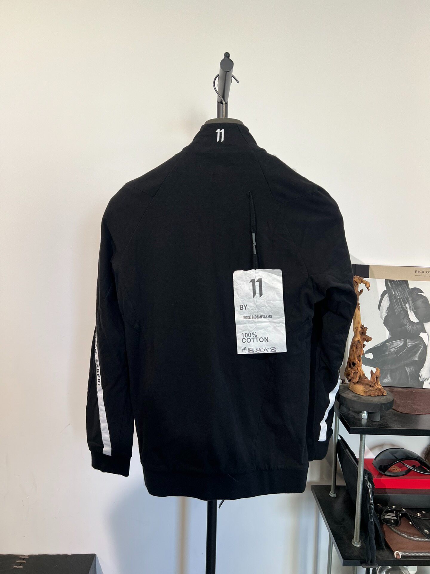 11by Boris Bidjan Saberi Black Track Jacket — front