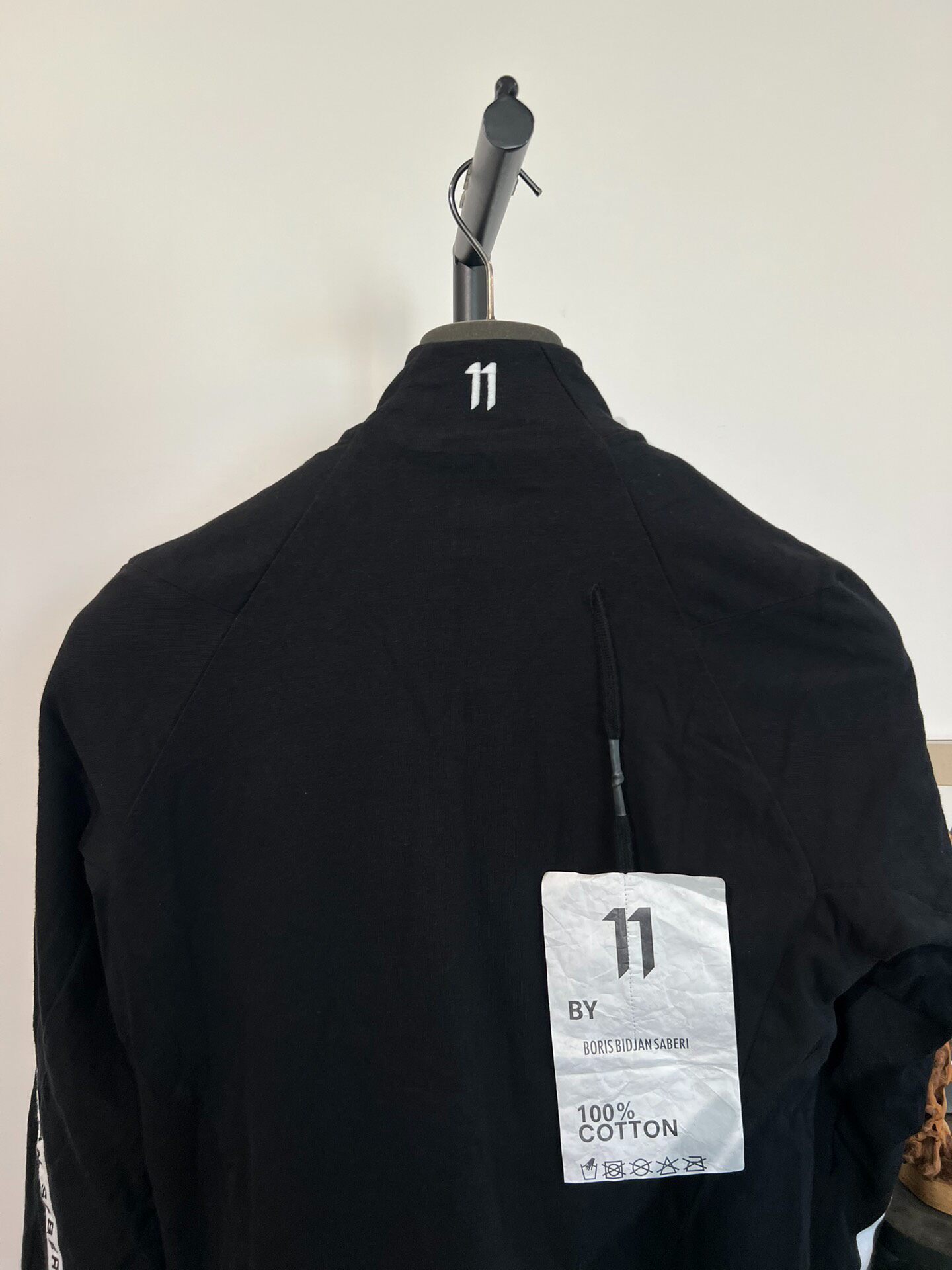 11by Boris Bidjan Saberi Black Track Jacket — detail