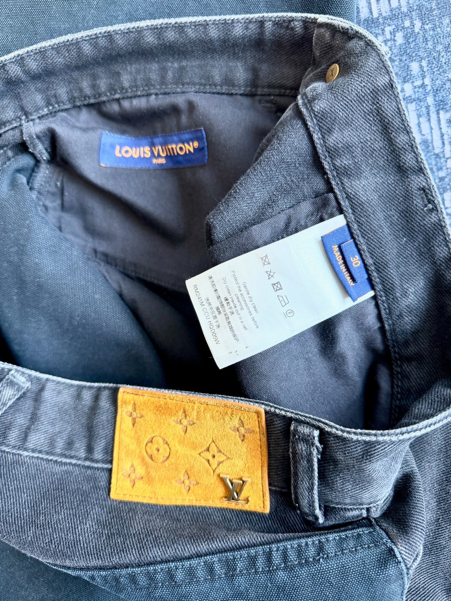 Louis Vuitton 24FW Monogram Wide-Leg Jeans — detail