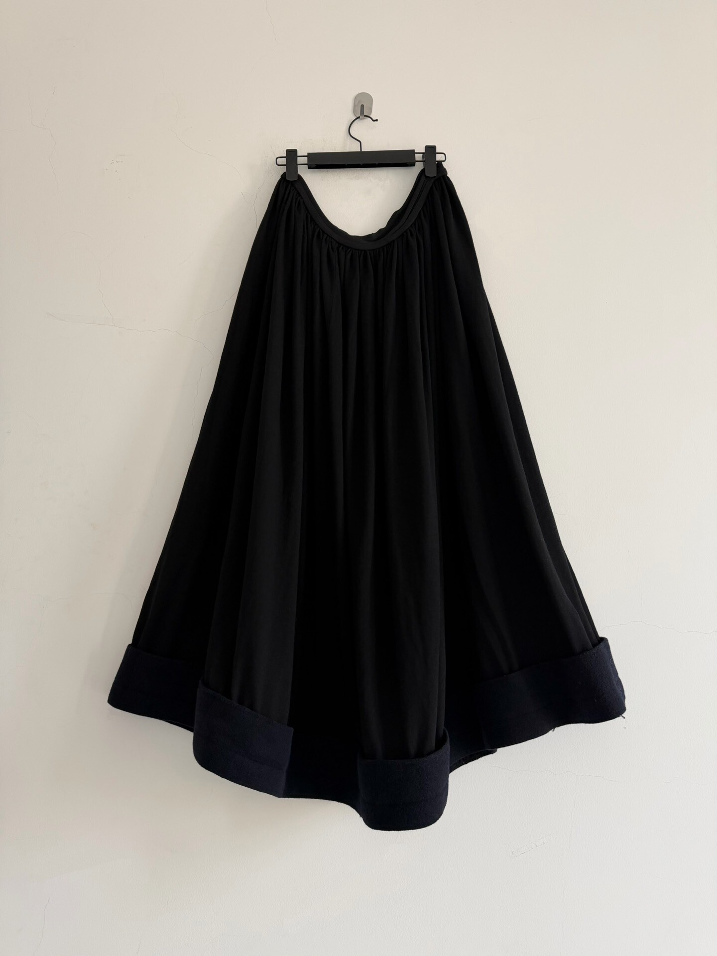 Authentic Yohji Yamamoto 2002 Runway Wool Flared Skirt — back