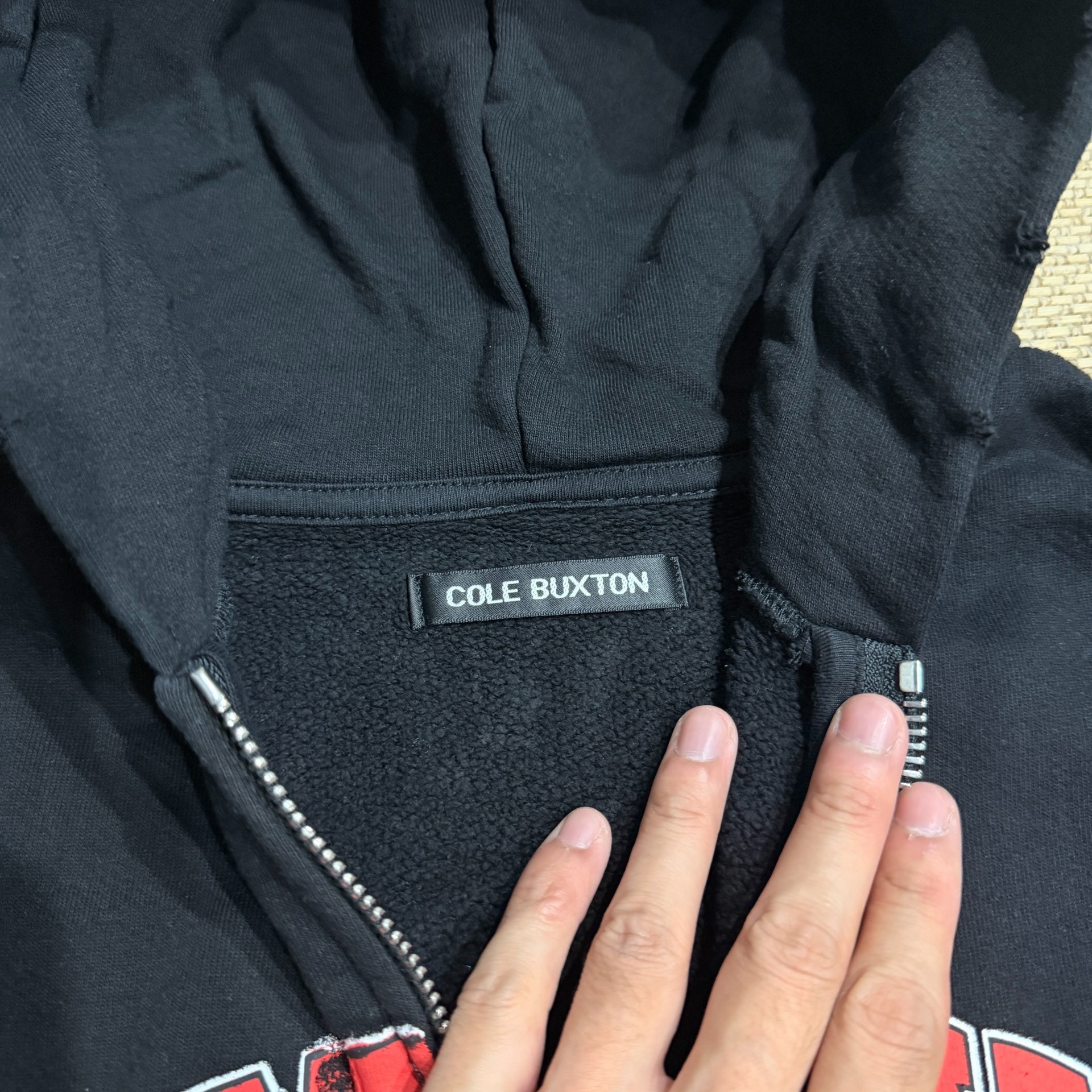 Cole Buxton Star Print Zip Hoodie — back