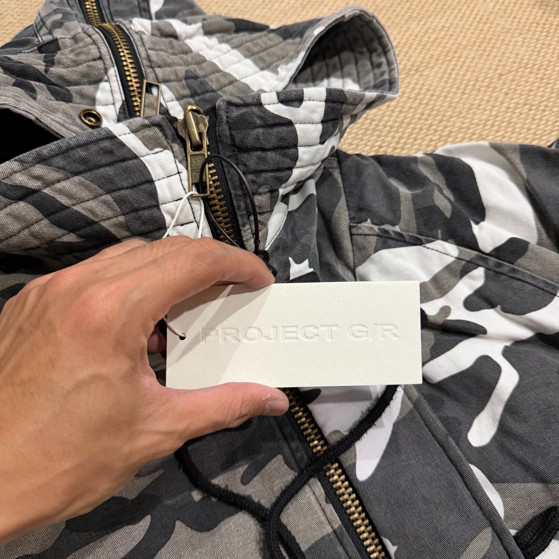 GRAILZ Camouflage Hooded Padded Jacket — detail