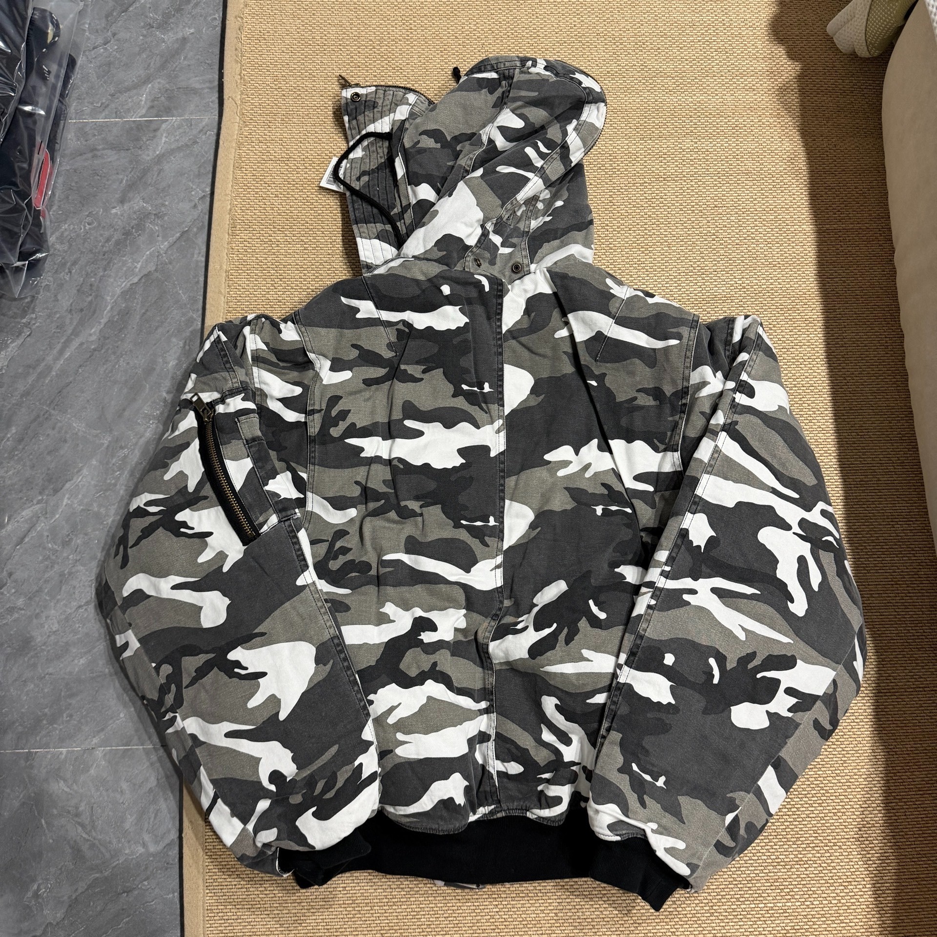 GRAILZ Camouflage Hooded Padded Jacket — front