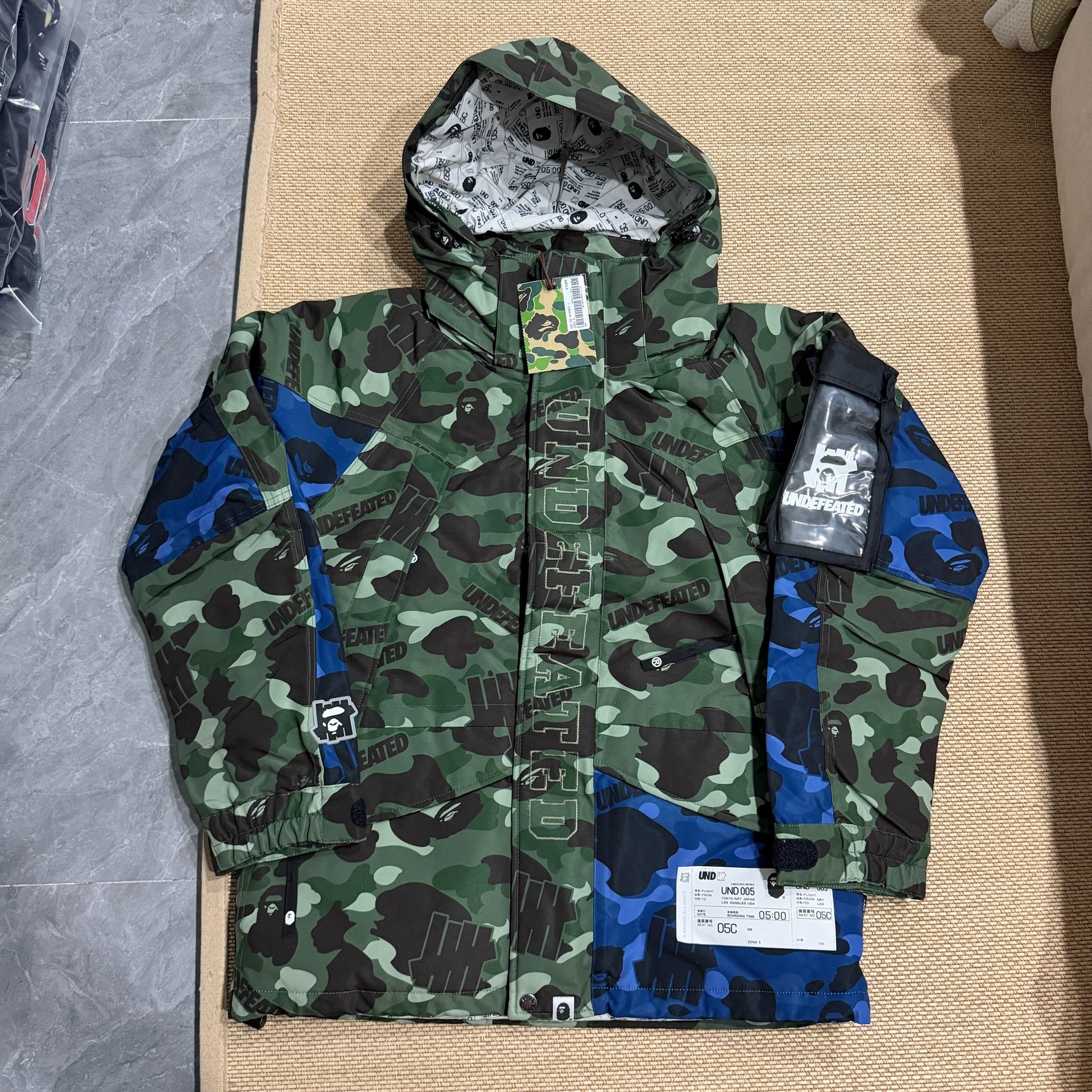 Bape x Undefeated Camo Zip Hooded Jacket